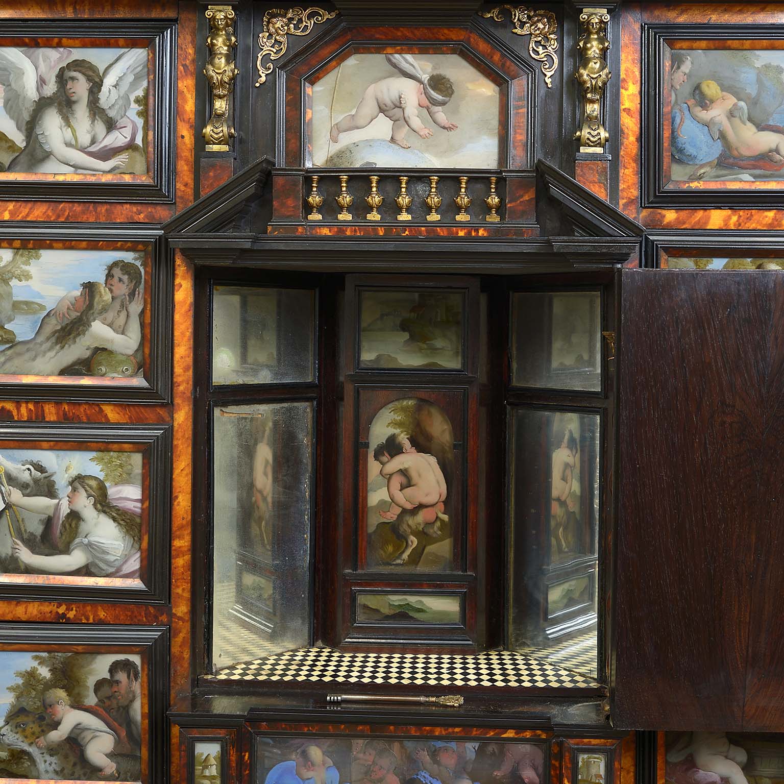 Architectural Cabinet in the manner of Luca Giordano