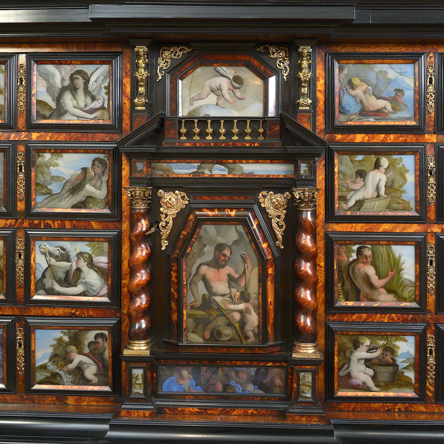 Architectural Cabinet in the manner of Luca Giordano