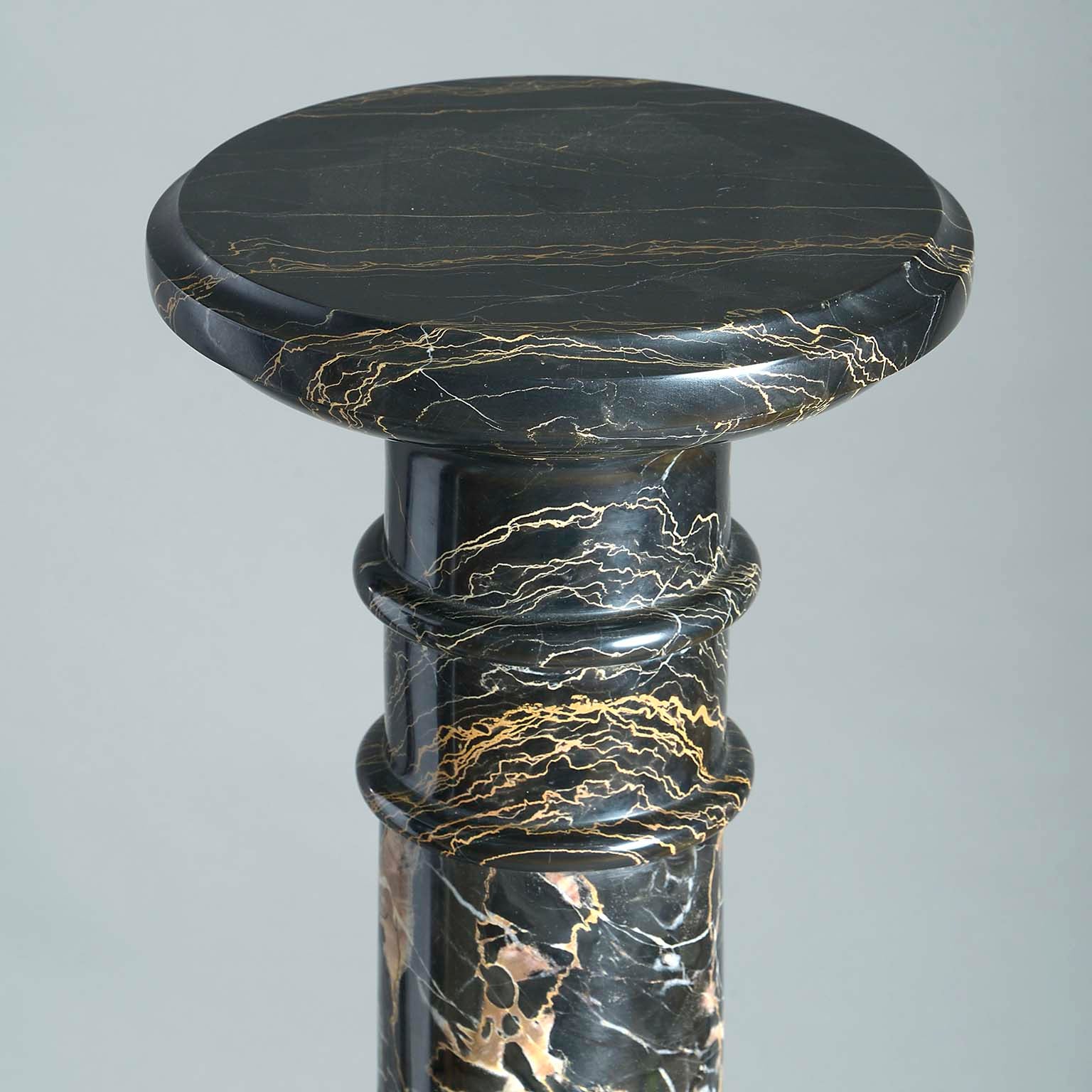 Pair of Portoro Marble Columns