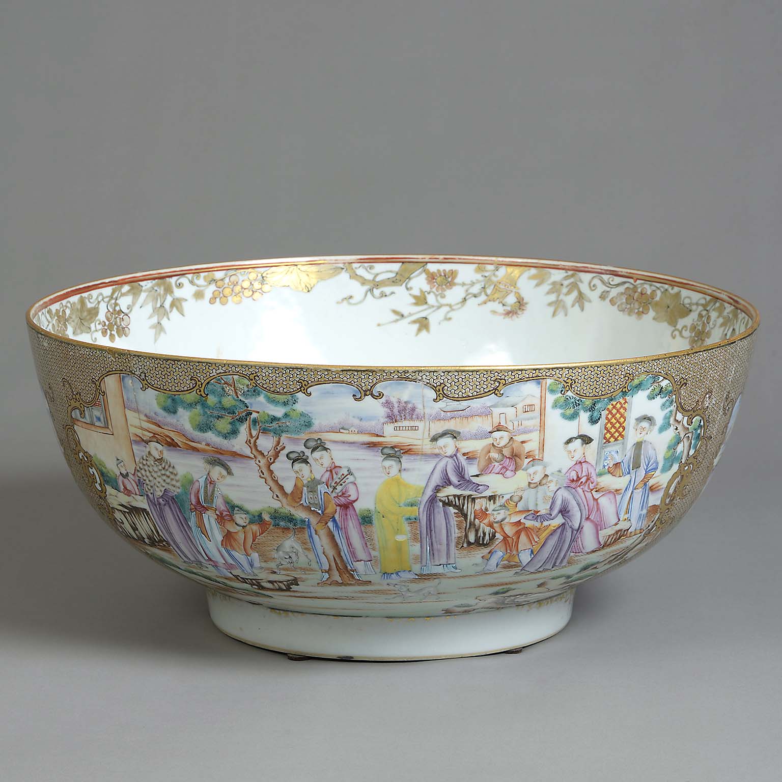 Chinese Export Punch Bowl