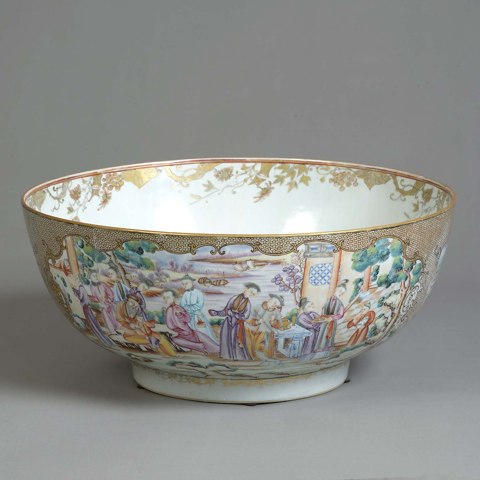 Chinese Export Punch Bowl