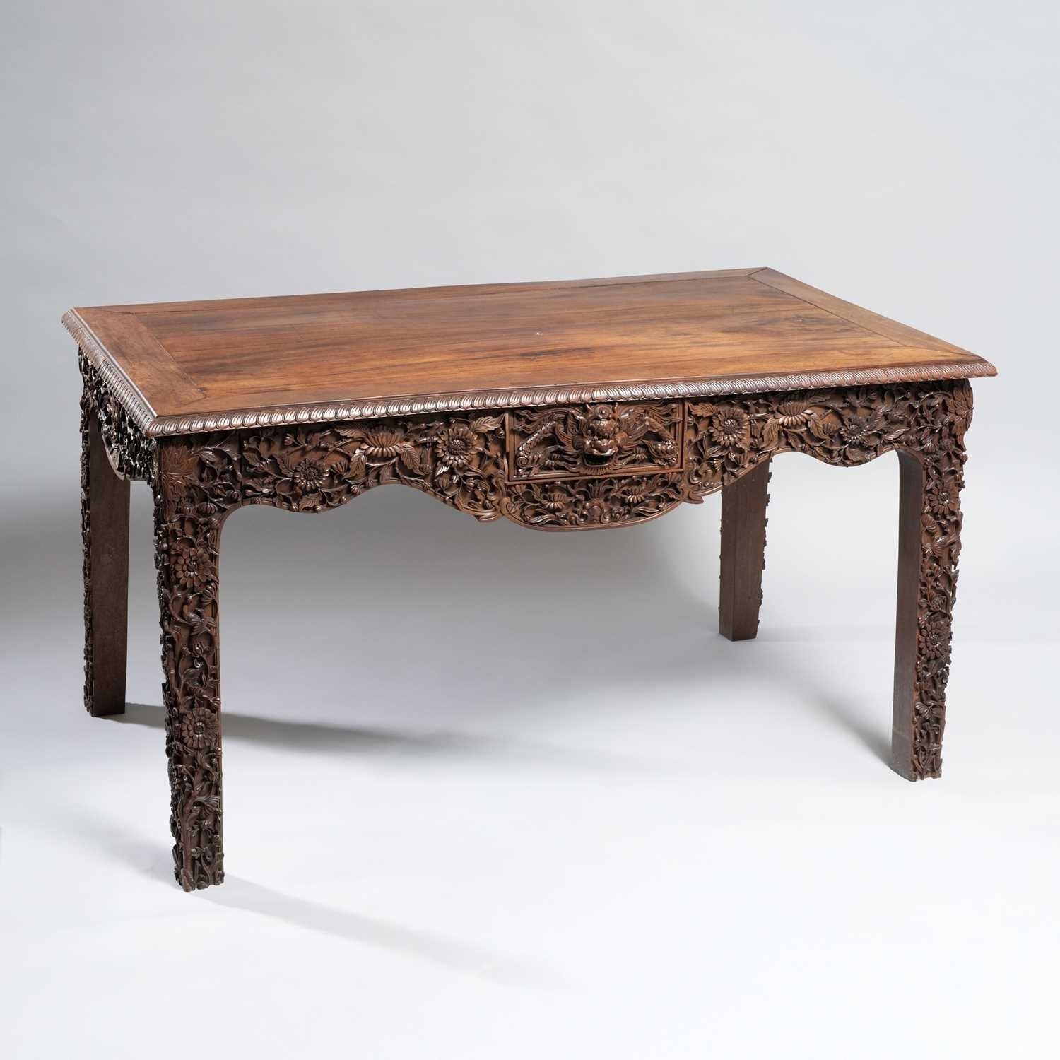 Chinese Hardwood Dragon Centre Table