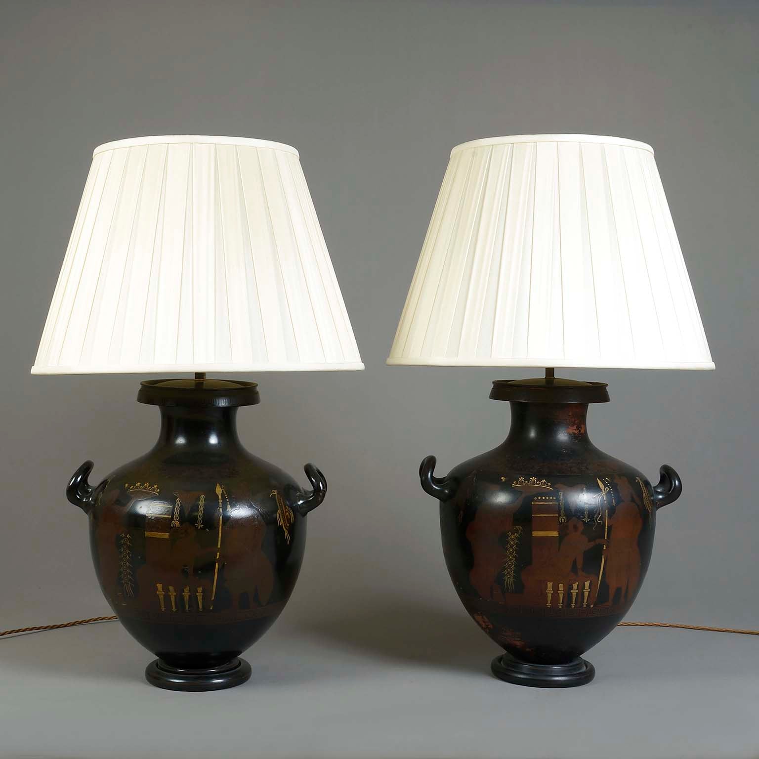 Matched Pair of Greek Revival Table Lamps