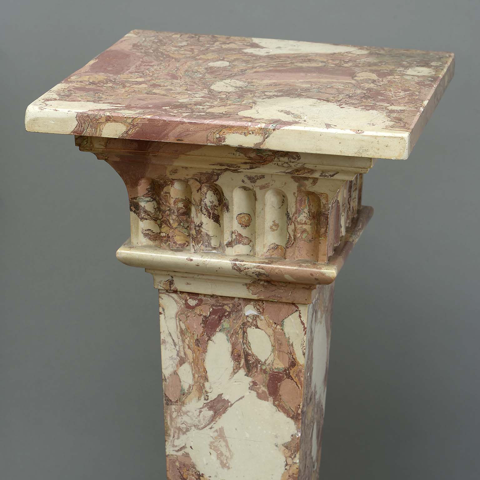 Pair of Faux Rouge Royale Columns