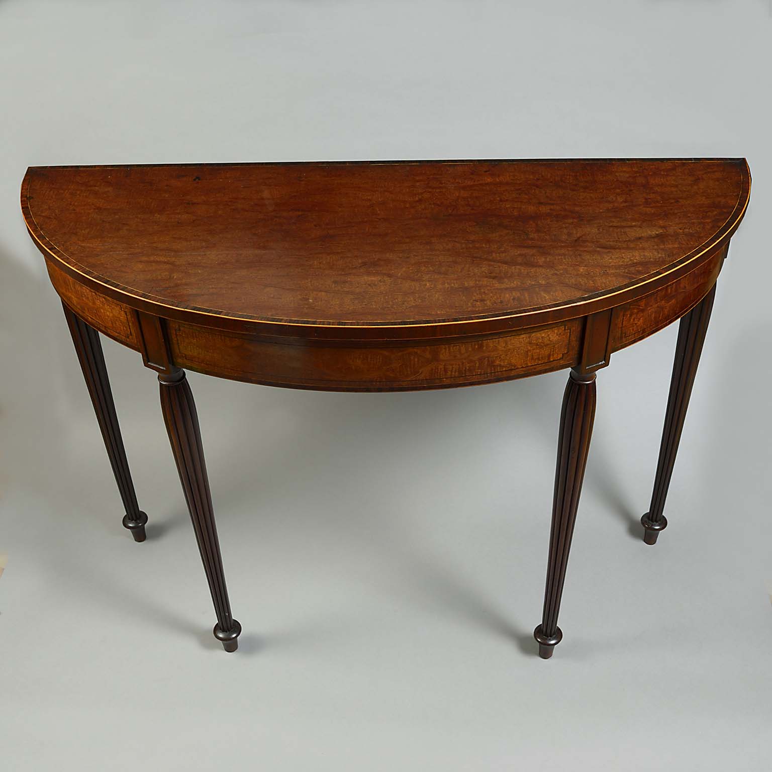 Adam and Hepplewhite Period Mahogany and Fustic Side Table