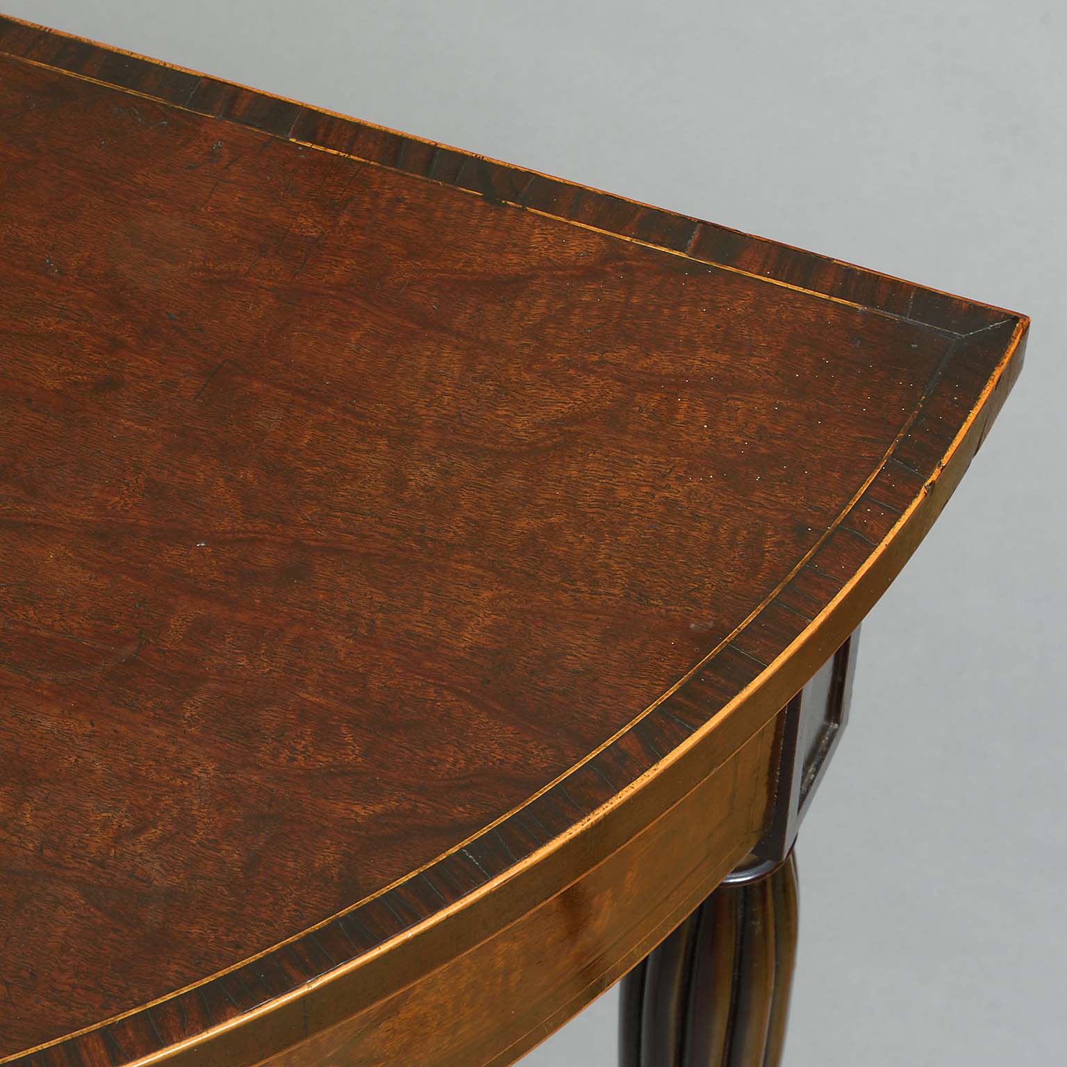 Adam and Hepplewhite Period Mahogany and Fustic Side Table