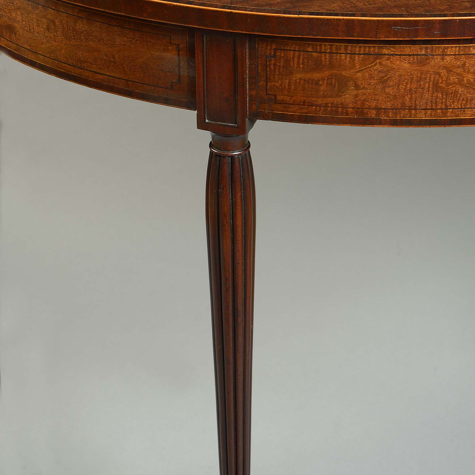 Adam and Hepplewhite Period Mahogany and Fustic Side Table
