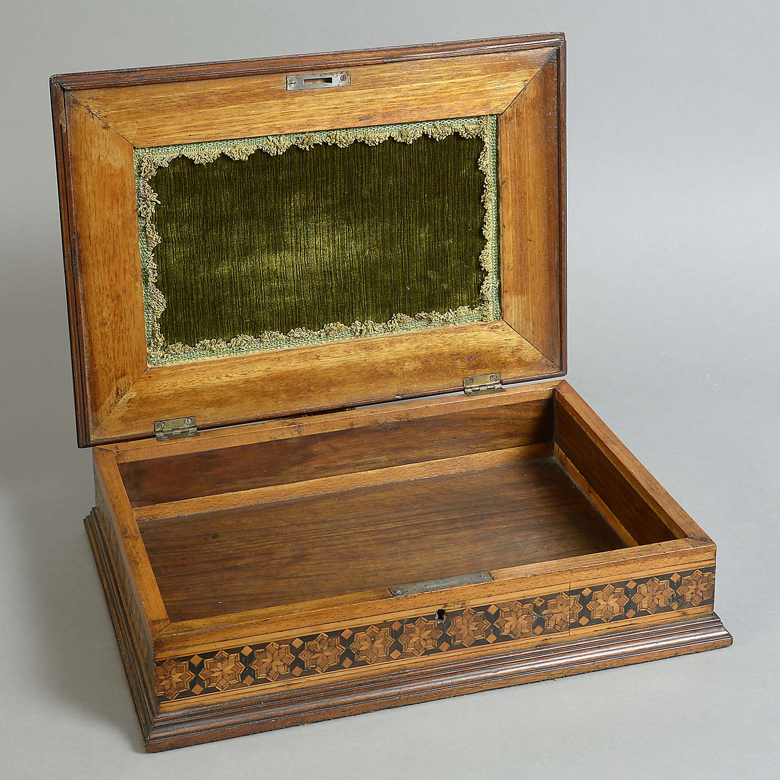 A Marquetry Document Box Incorporating an Augsburg Intarsia Panel