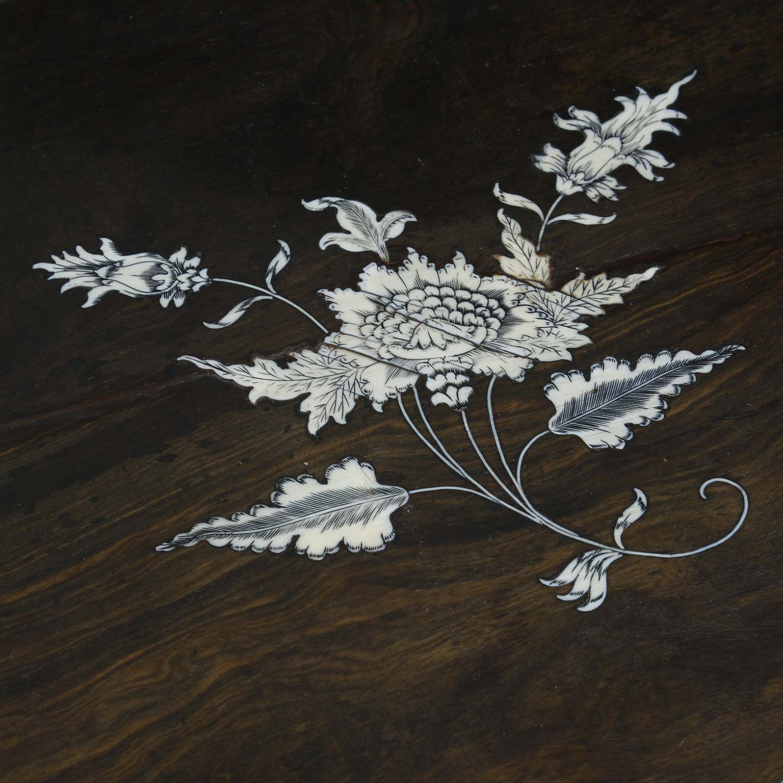 Vizagapatam Ebony and Ivory Inlaid Document Box