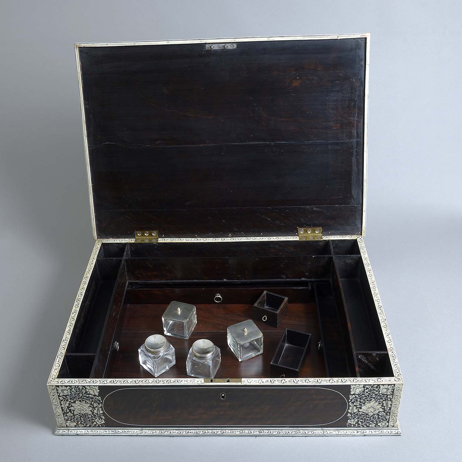 Vizagapatam Ebony and Ivory Inlaid Document Box