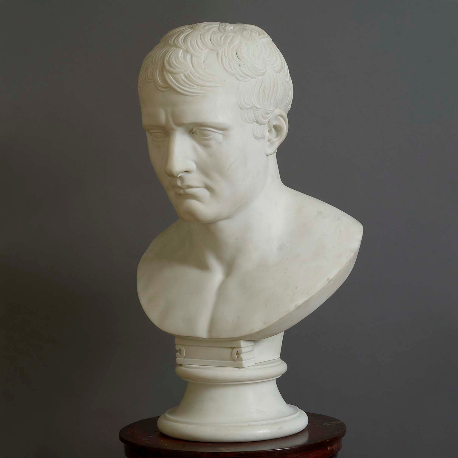 Imposing Statuary Marble Bust of Napoleon Bonaparte