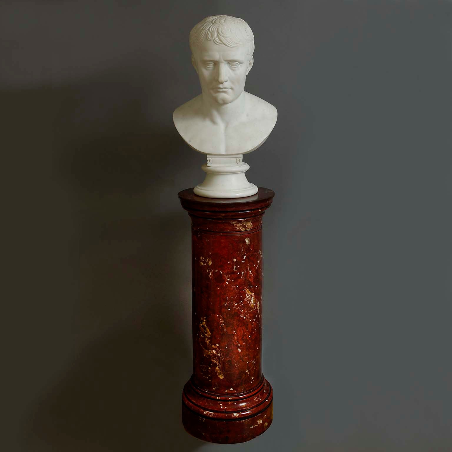 Imposing Statuary Marble Bust of Napoleon Bonaparte