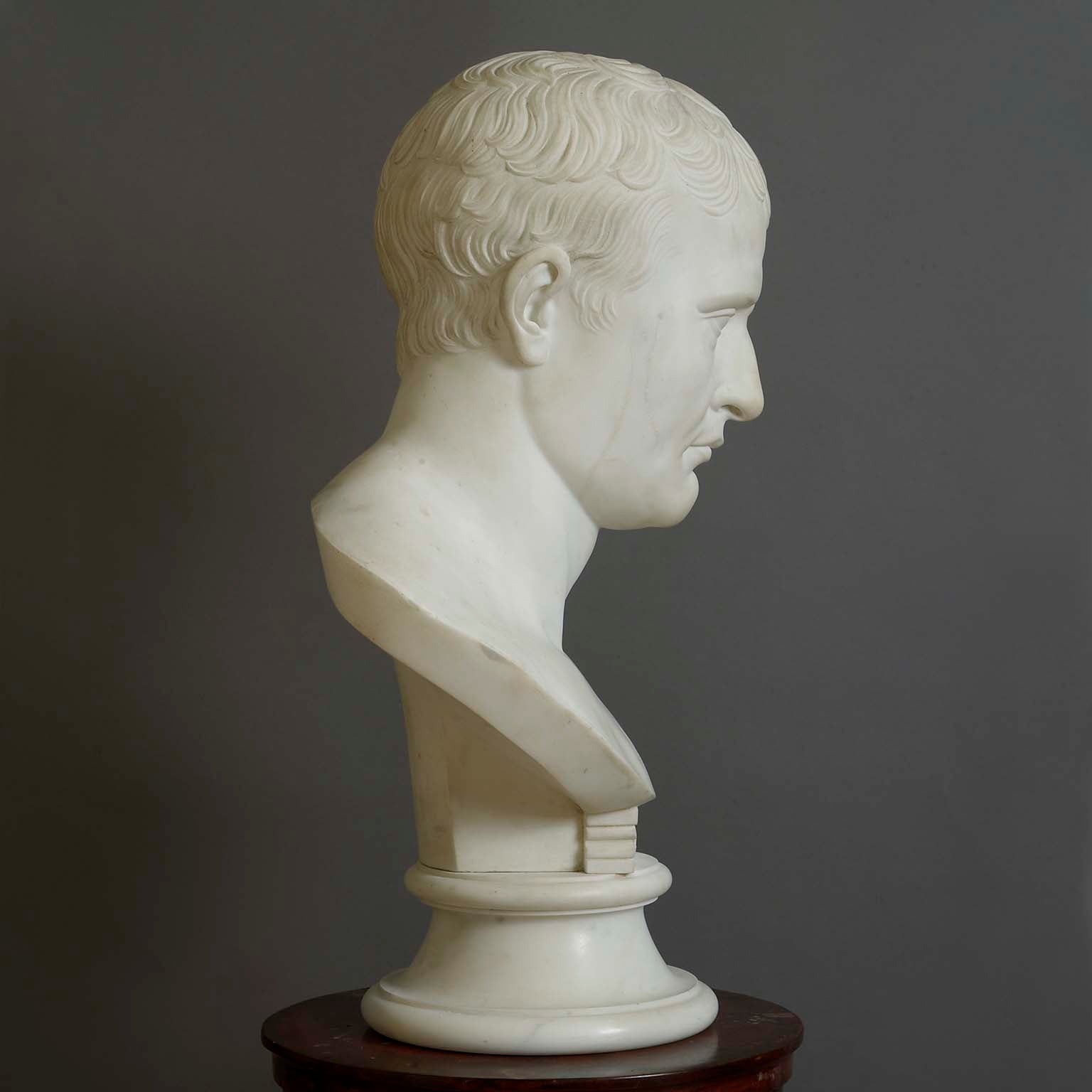 Imposing Statuary Marble Bust of Napoleon Bonaparte