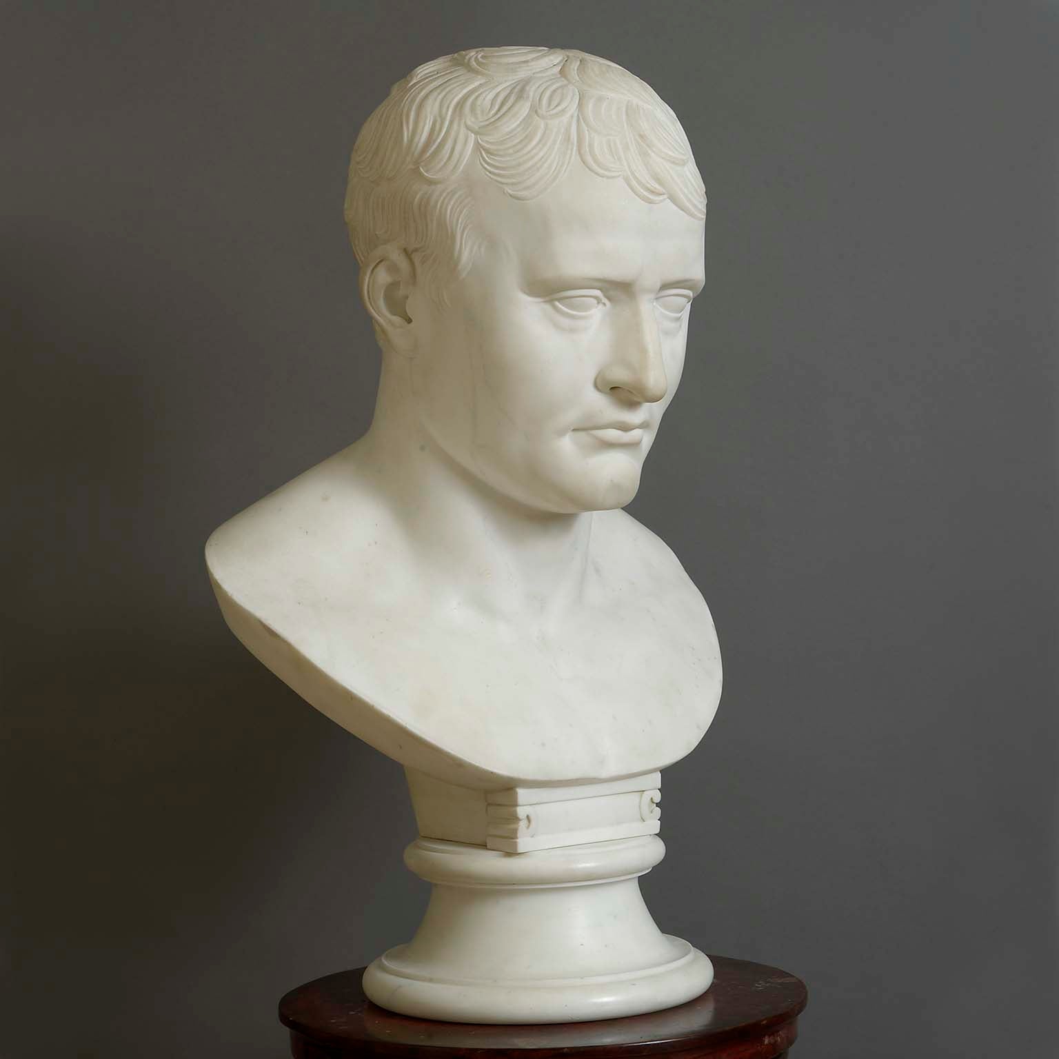 Imposing Statuary Marble Bust of Napoleon Bonaparte