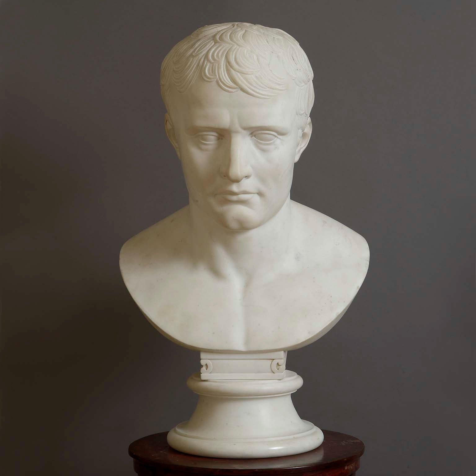 Imposing Statuary Marble Bust of Napoleon Bonaparte