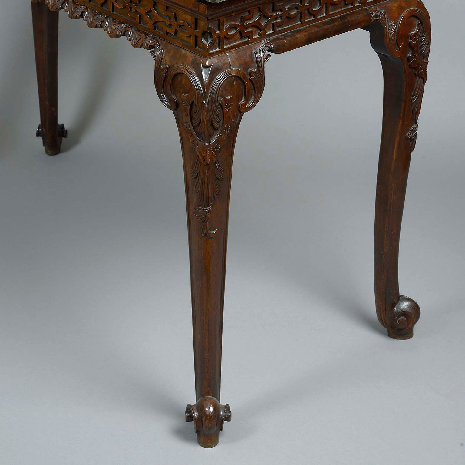 Chippendale Period Walnut Side Table