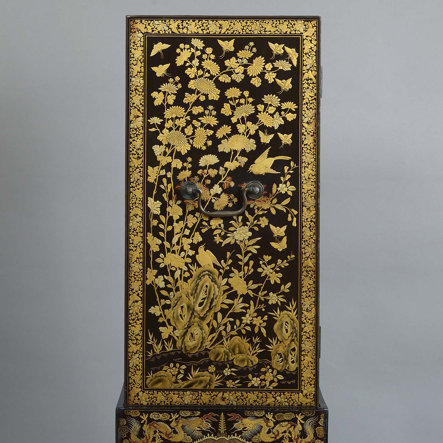 Chinese Export Cabinet on Stand of Museum Quality