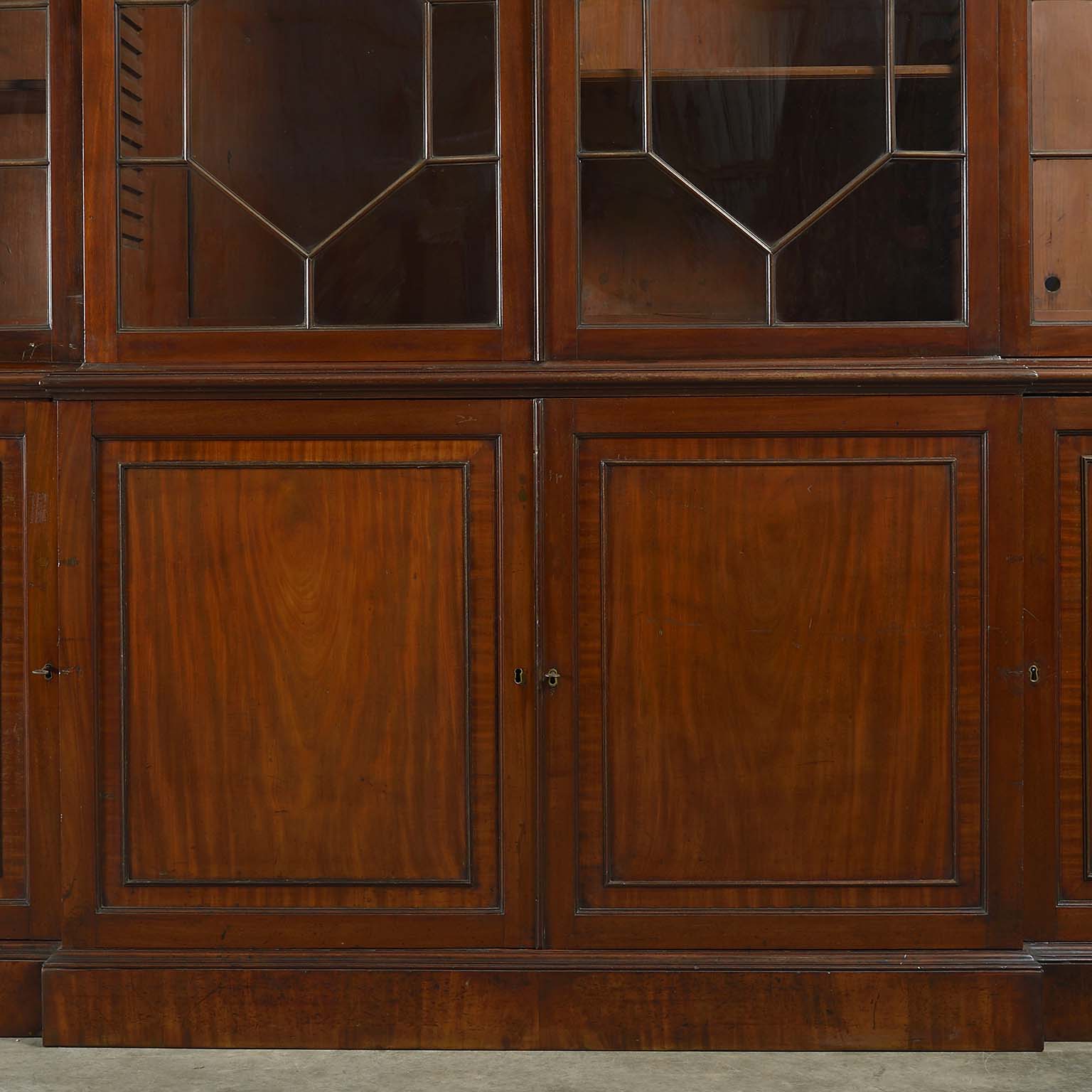 Early George III Mahogany Breakfront Bookcase