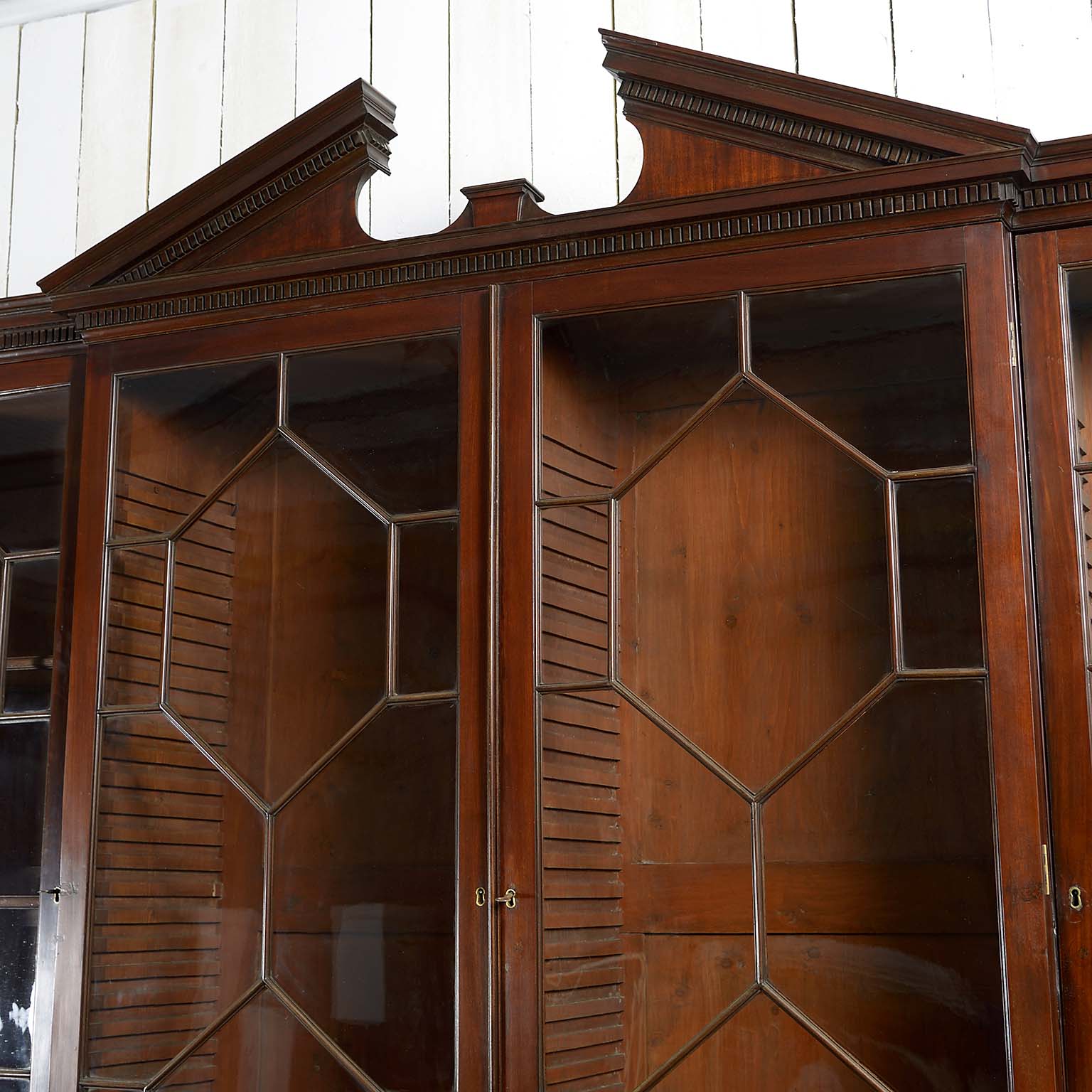 Early George III Mahogany Breakfront Bookcase