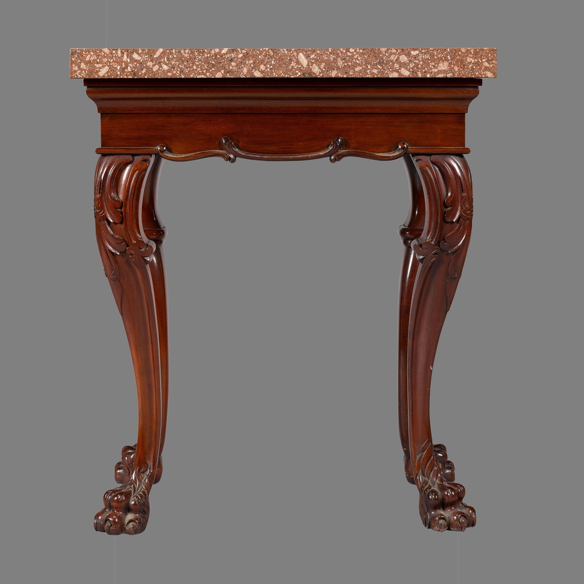Walnut Centre Table with Egyptian Porphyry Top