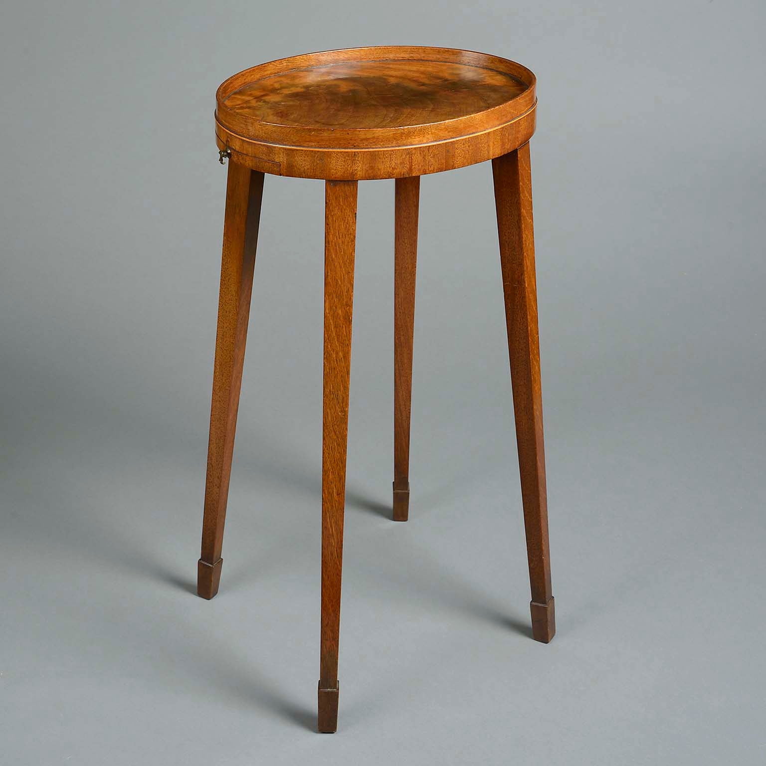 GEORGE III Mahogany Oval Wine/Night Table