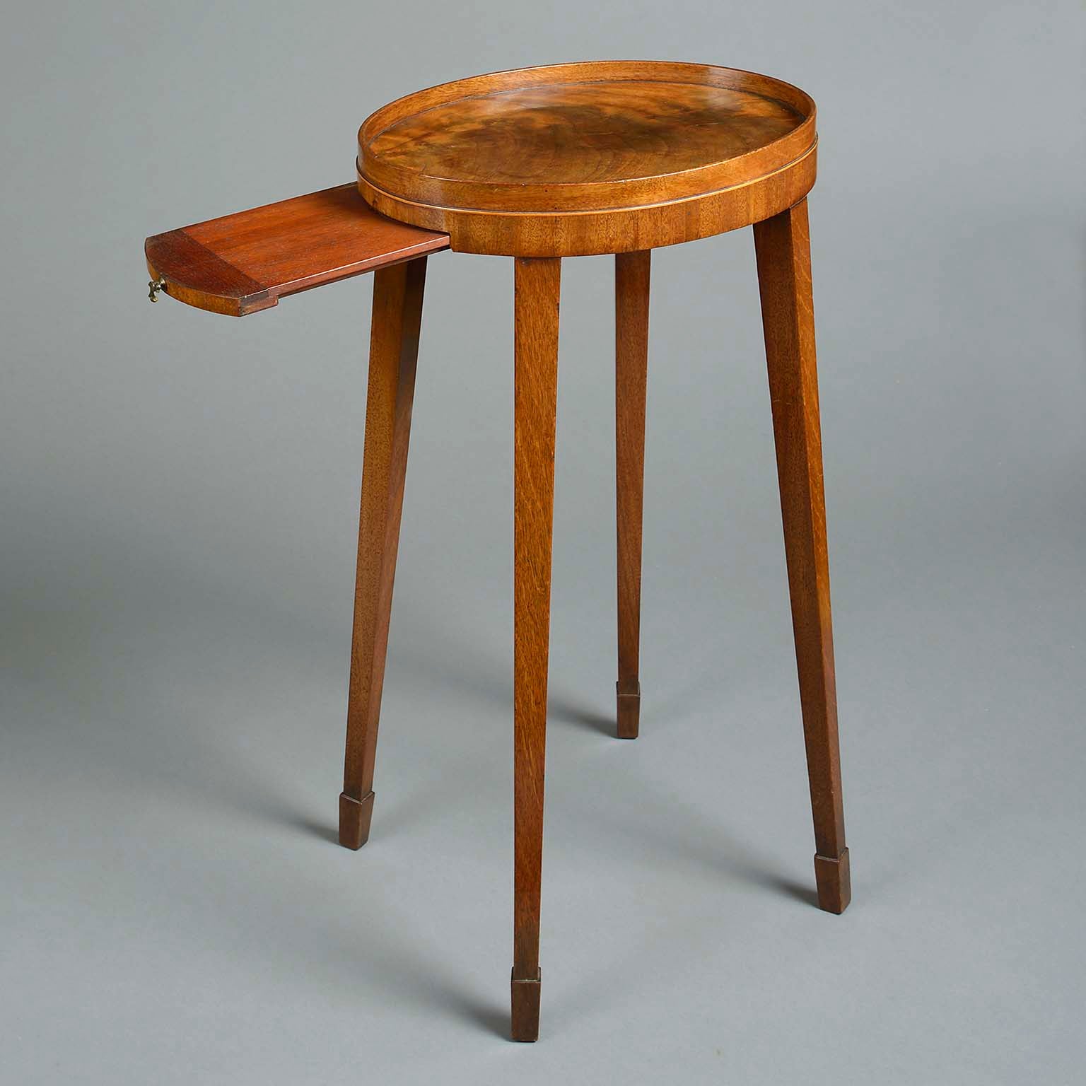 GEORGE III Mahogany Oval Wine/Night Table