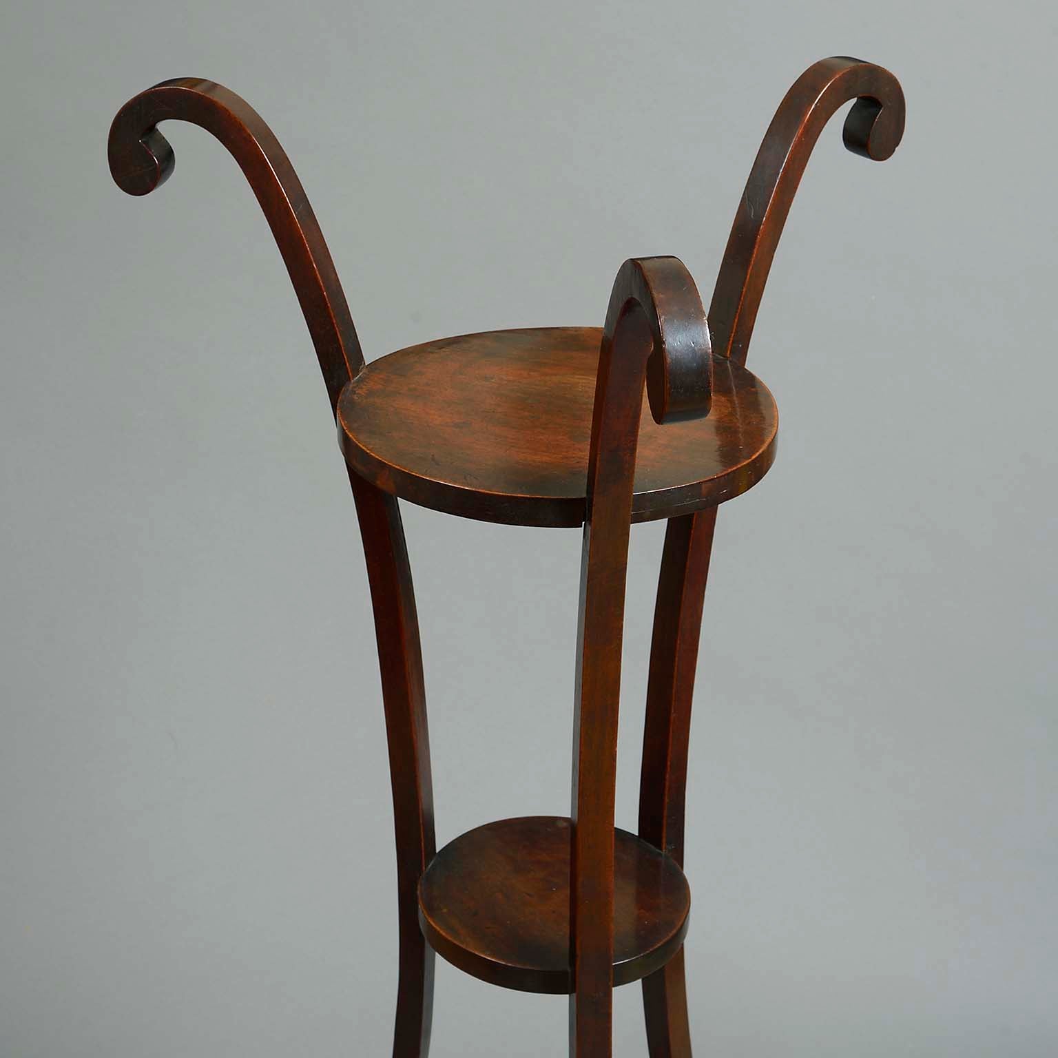 George III Three-Tiered Mahogany Vase Stand