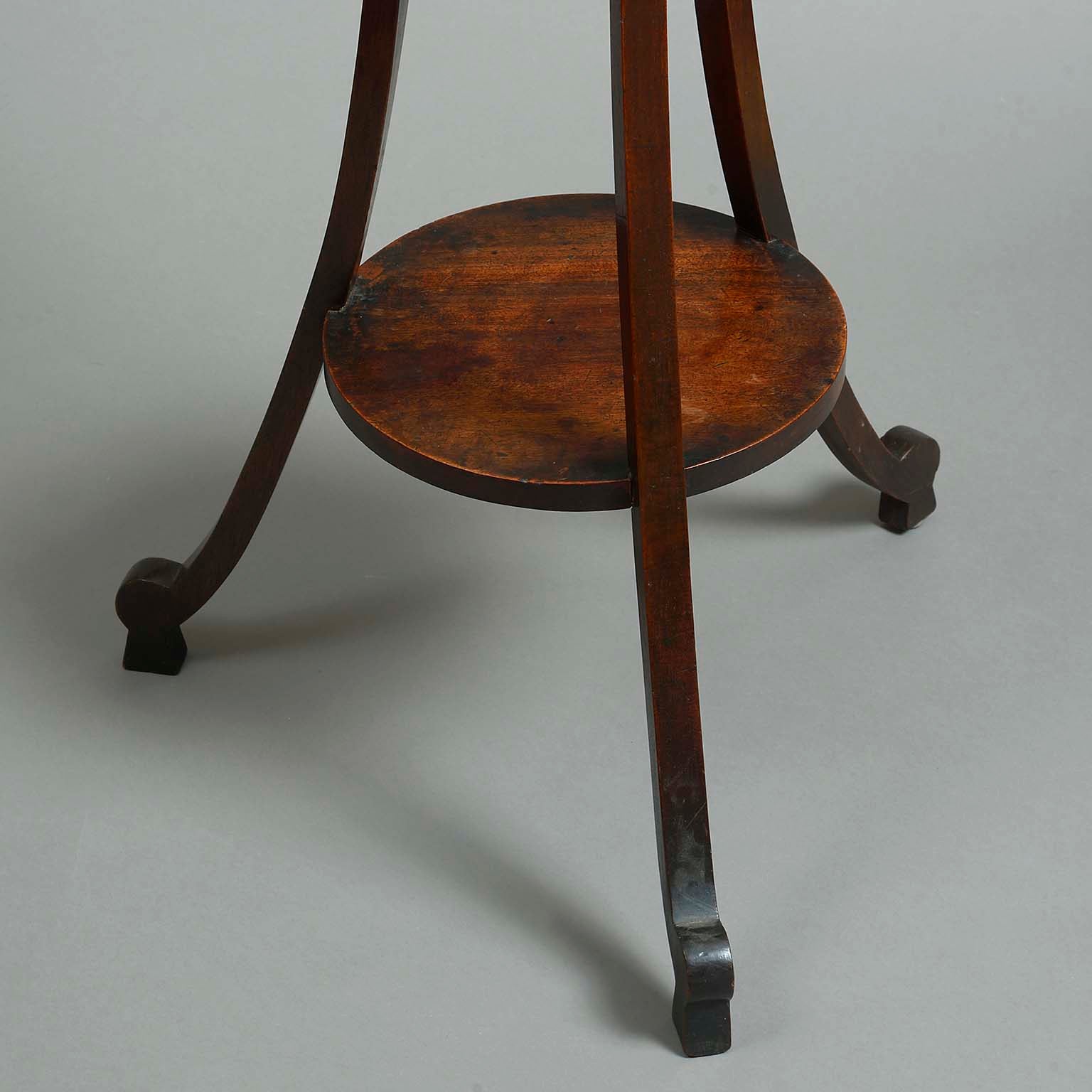 George III Three-Tiered Mahogany Vase Stand