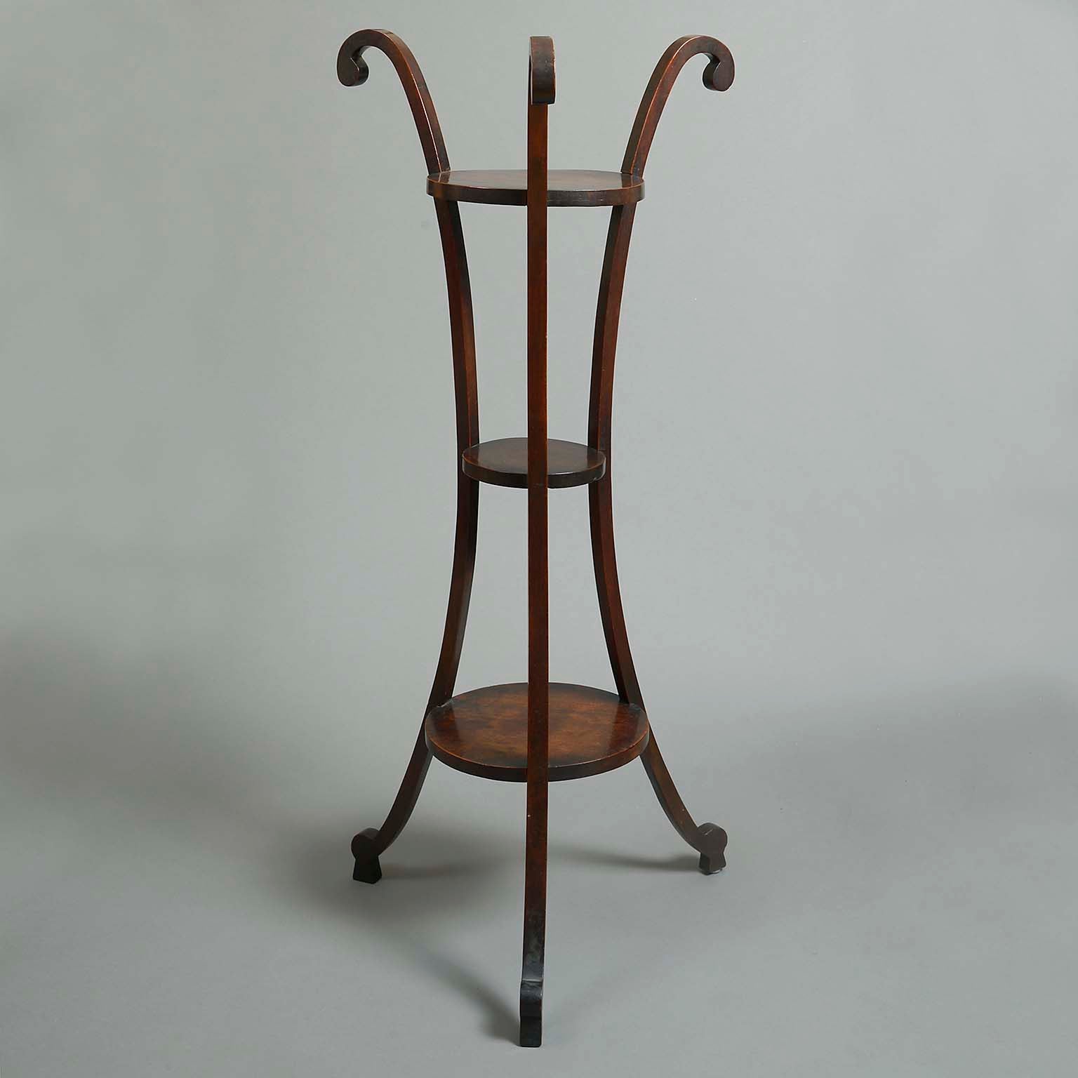 George III Three-Tiered Mahogany Vase Stand