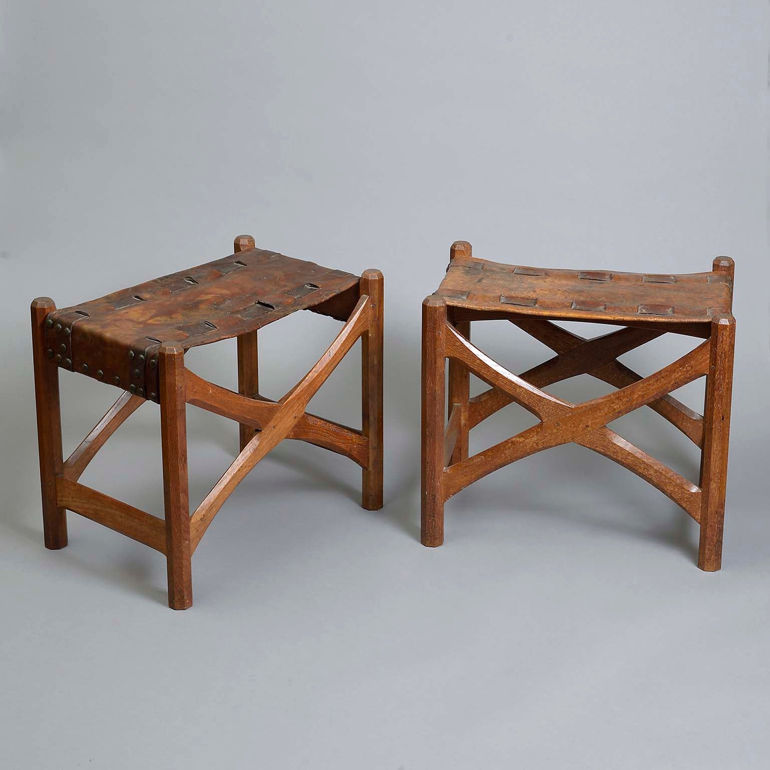 Pair of Arts and Crafts Stools by Gordon Russell