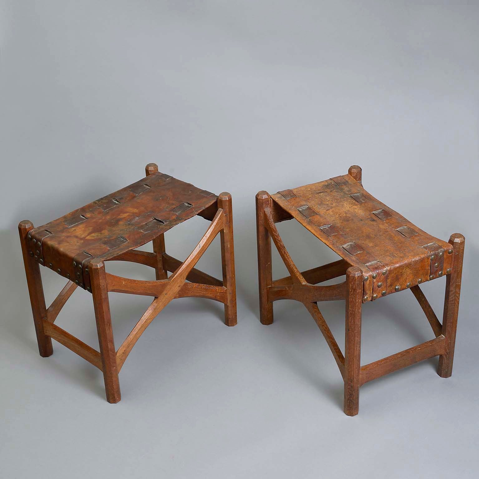 Pair of Arts and Crafts Stools by Gordon Russell