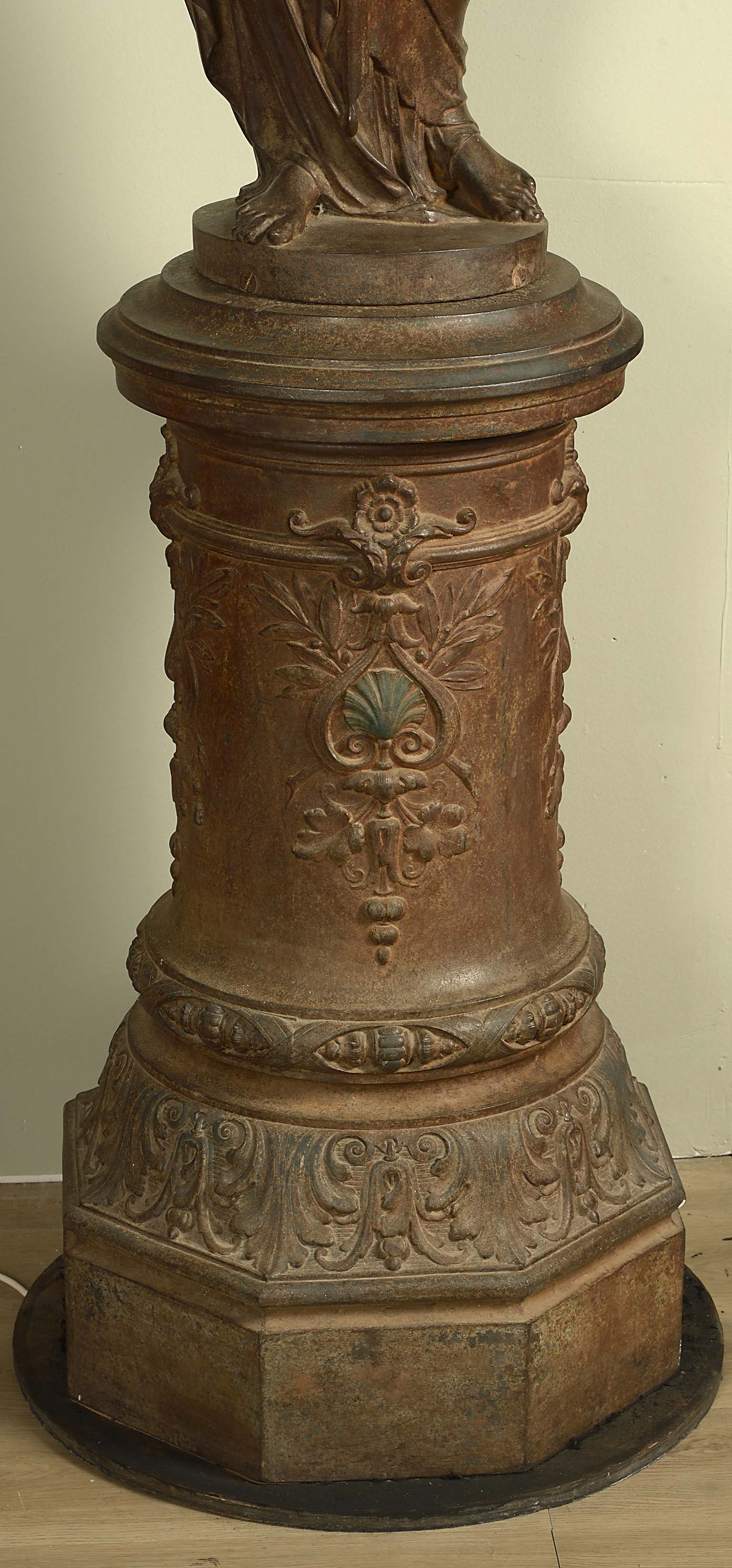 Pair of Val D’Osne Cast Iron Sculptures on Original Stands by Mathurin Moreau