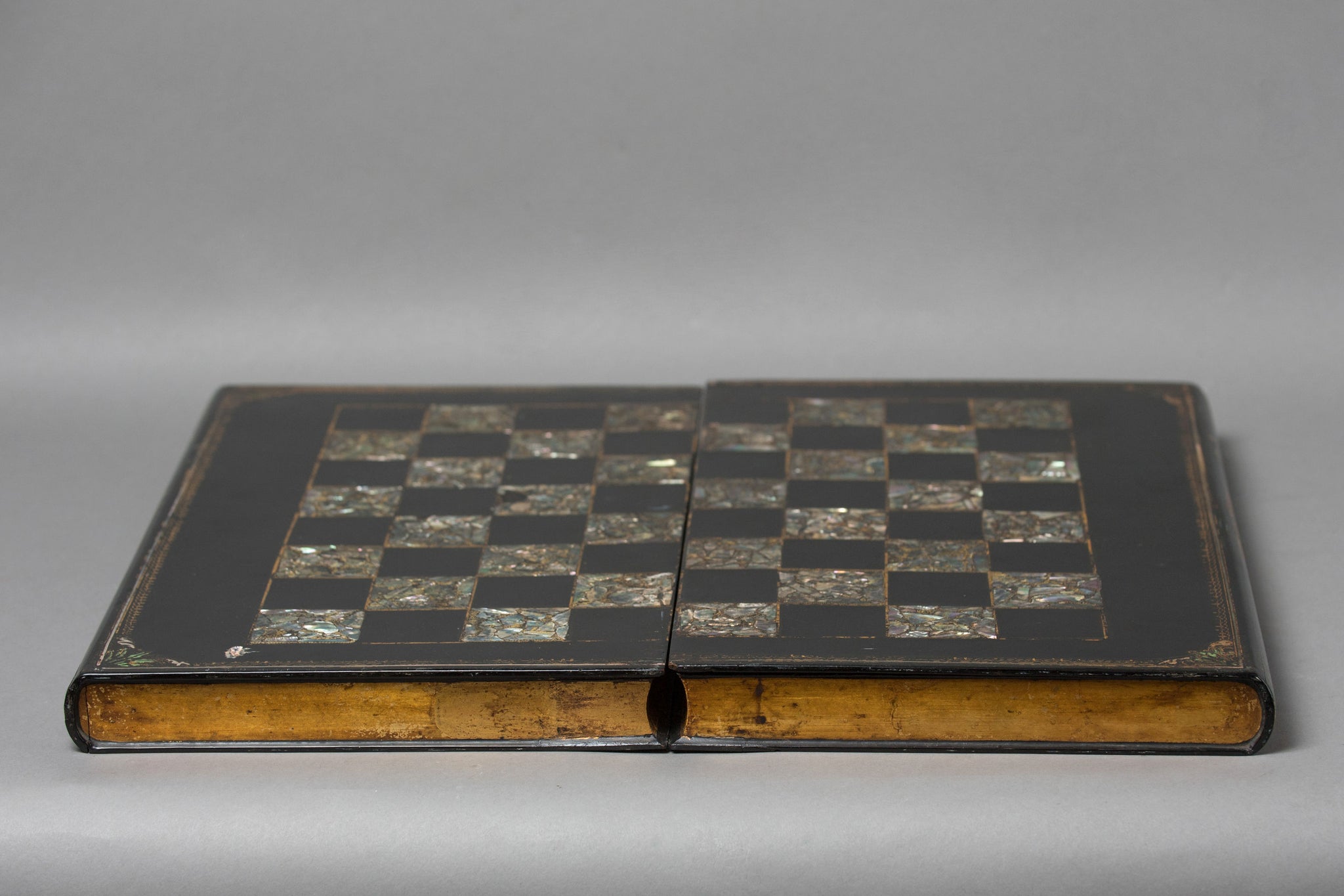 Staunton Chess & Backgammon Board in the Form of a Two Volume Folio
