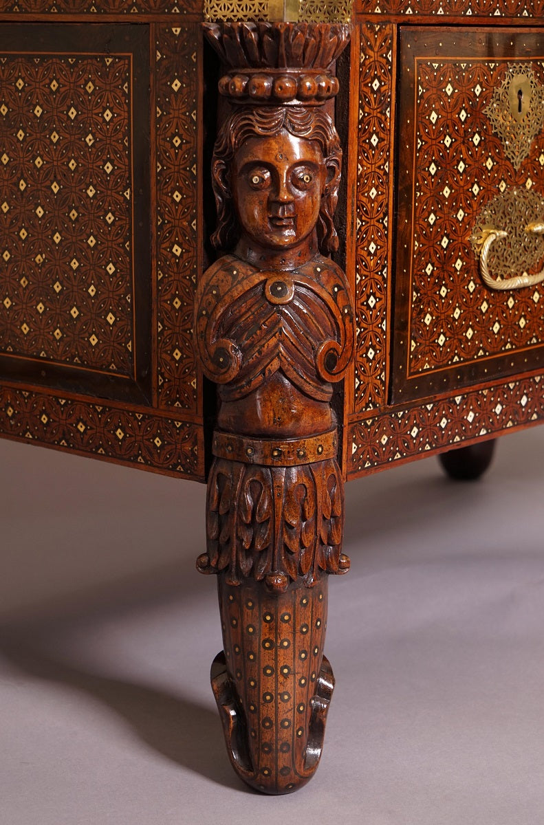 A 17th Century Indo-Portuguese Cabinet On Stand