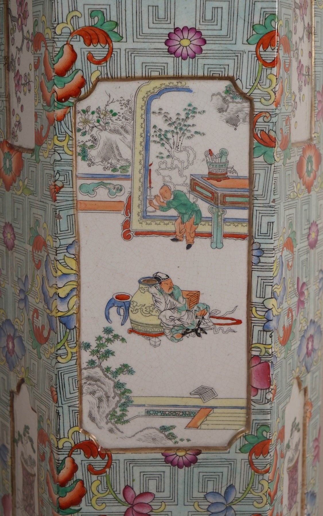 A Fine and Rare Mason's Ironstone Chinoiserie Chimneypiece