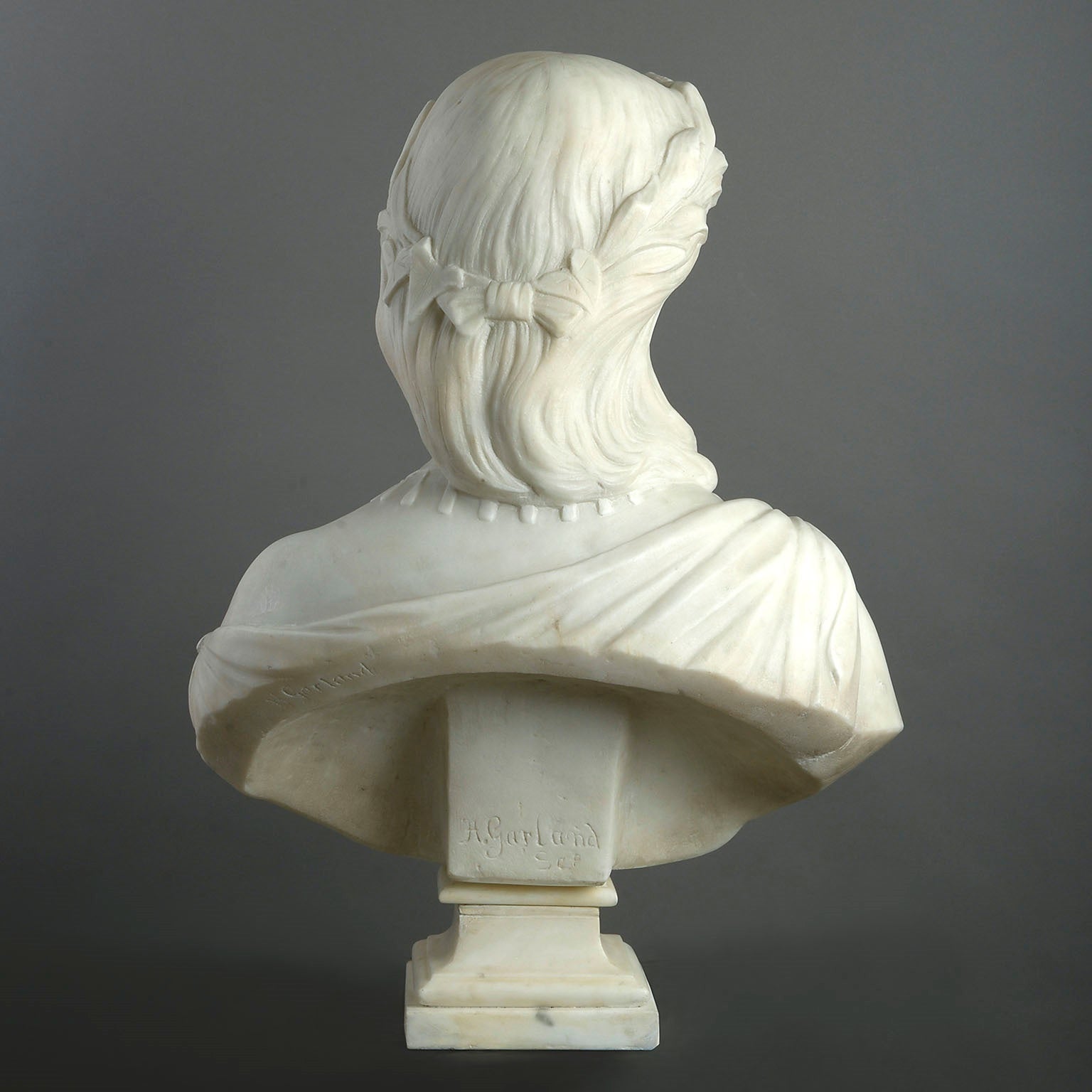 White Marble Bust of 'Undine'  by Henry Garland RA