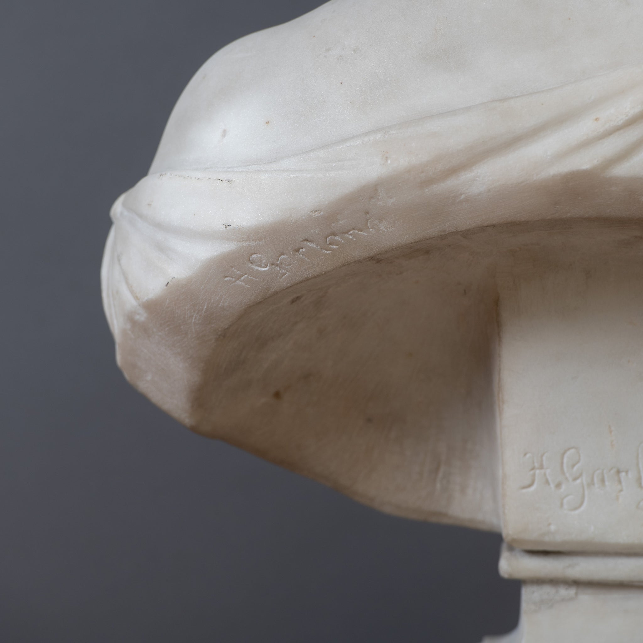 White Marble Bust of 'Undine'  by Henry Garland RA