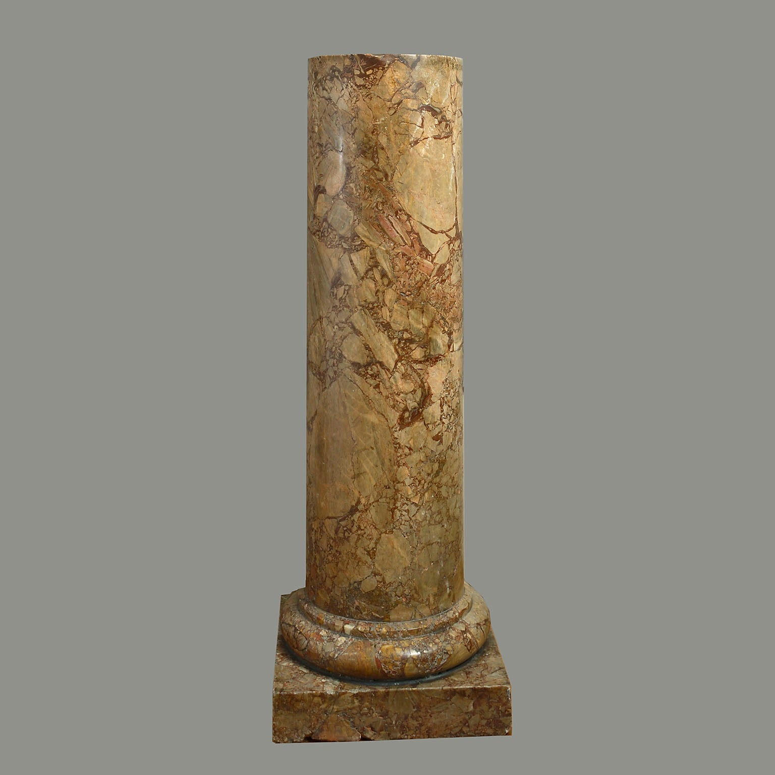 An Extremely Rare Petitor Breccia Marble Column