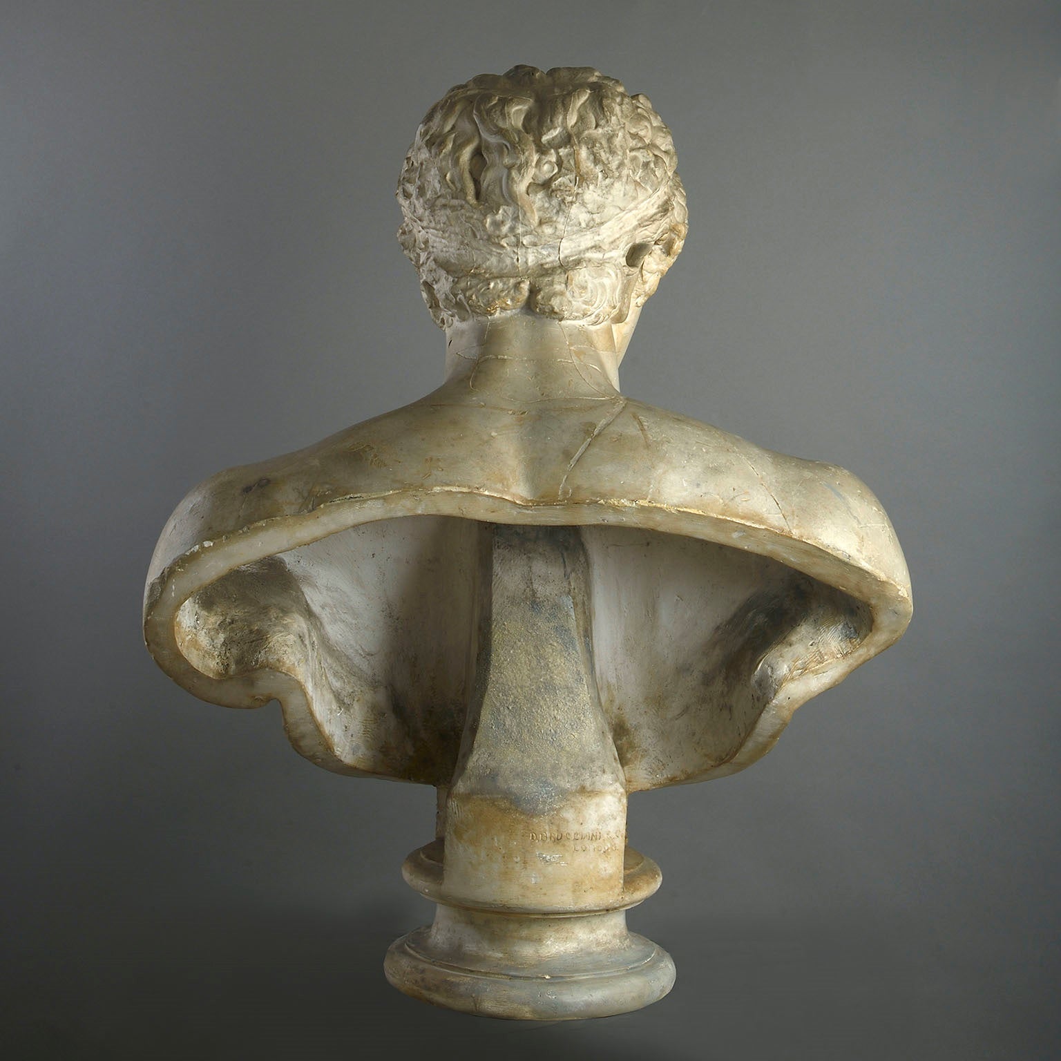 A Large Plaster Cast Bust Of Hermes by D. Brucciani & Co