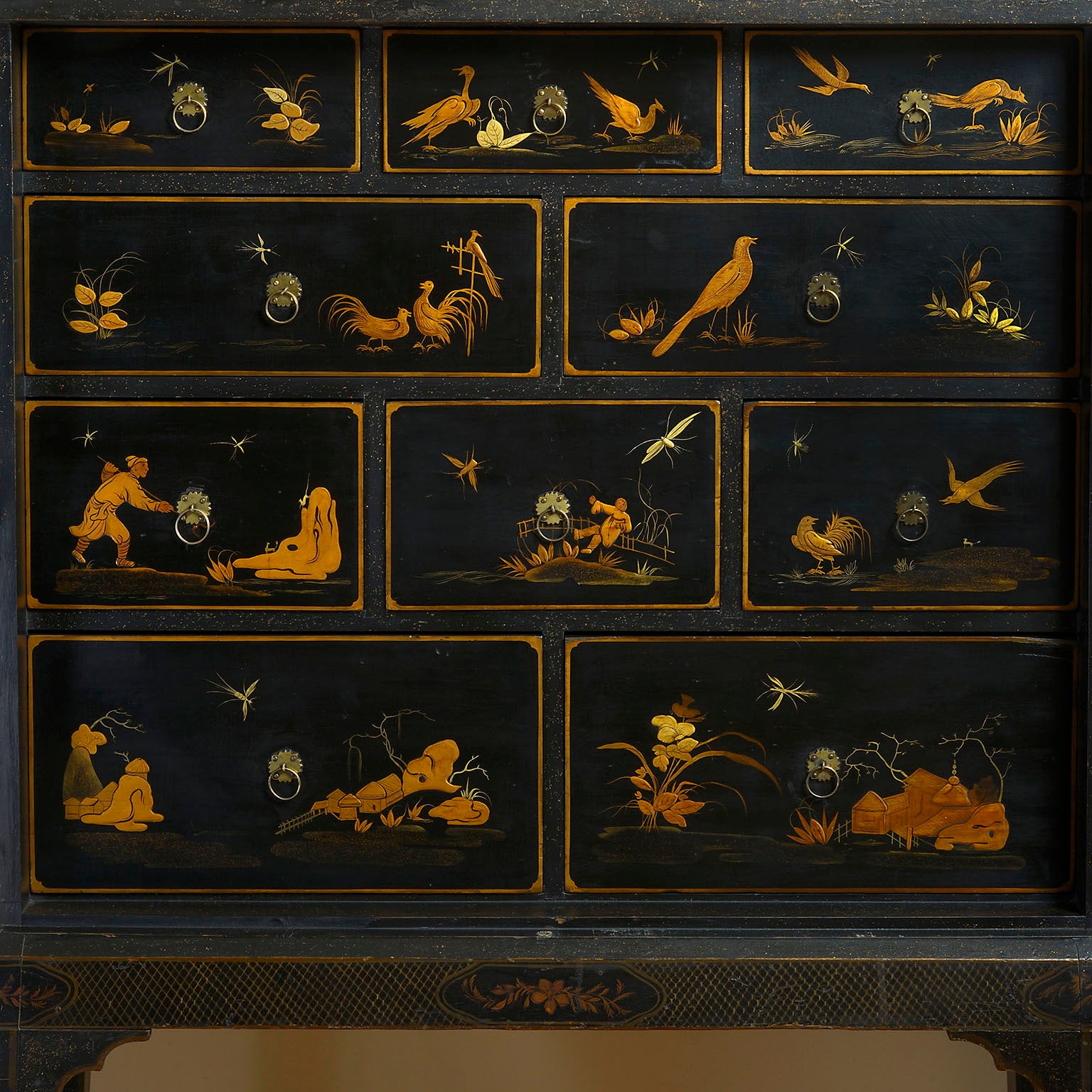 Rare George 1 Japanned Cabinet on Stand