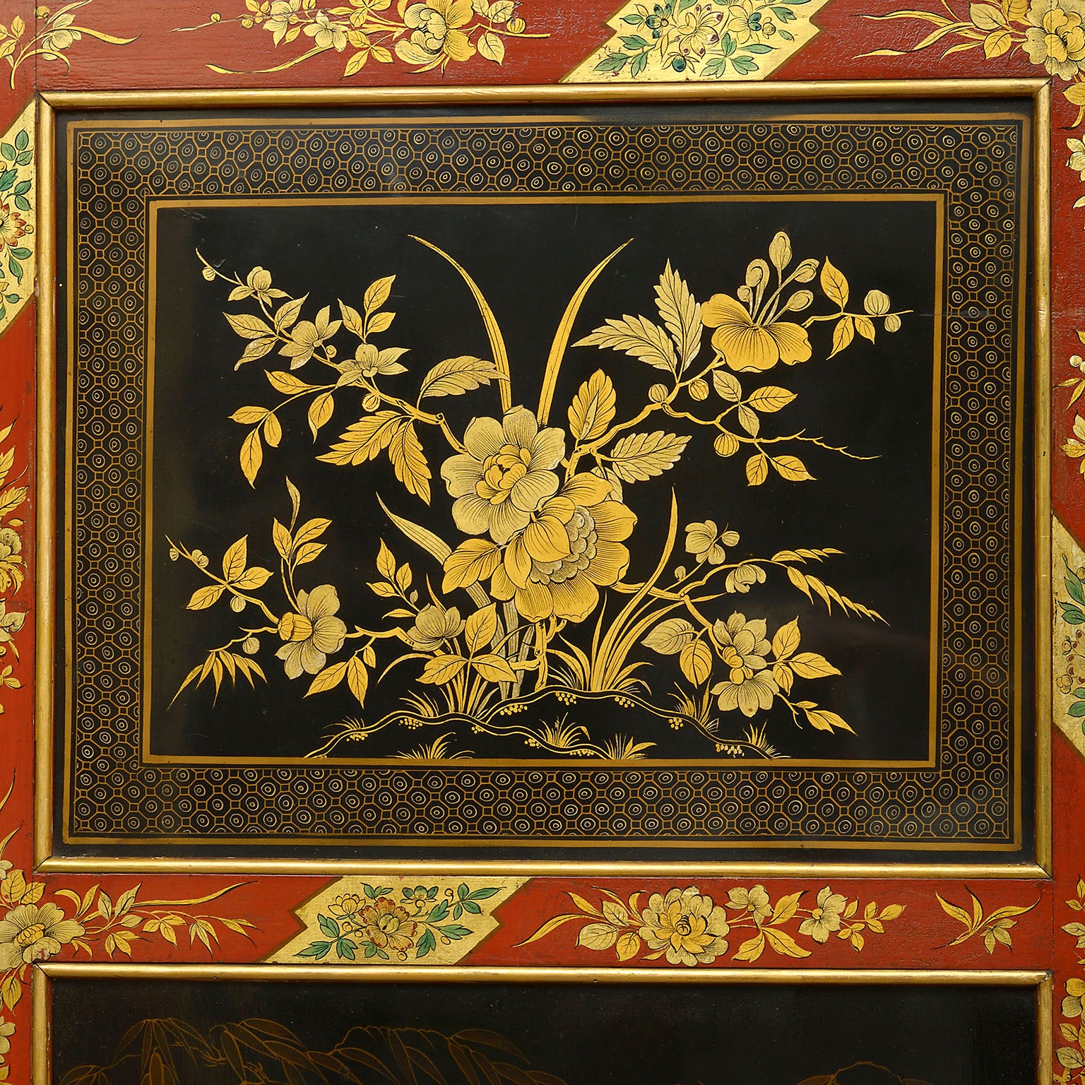 George III Pontypool Polychrome Tole Screen