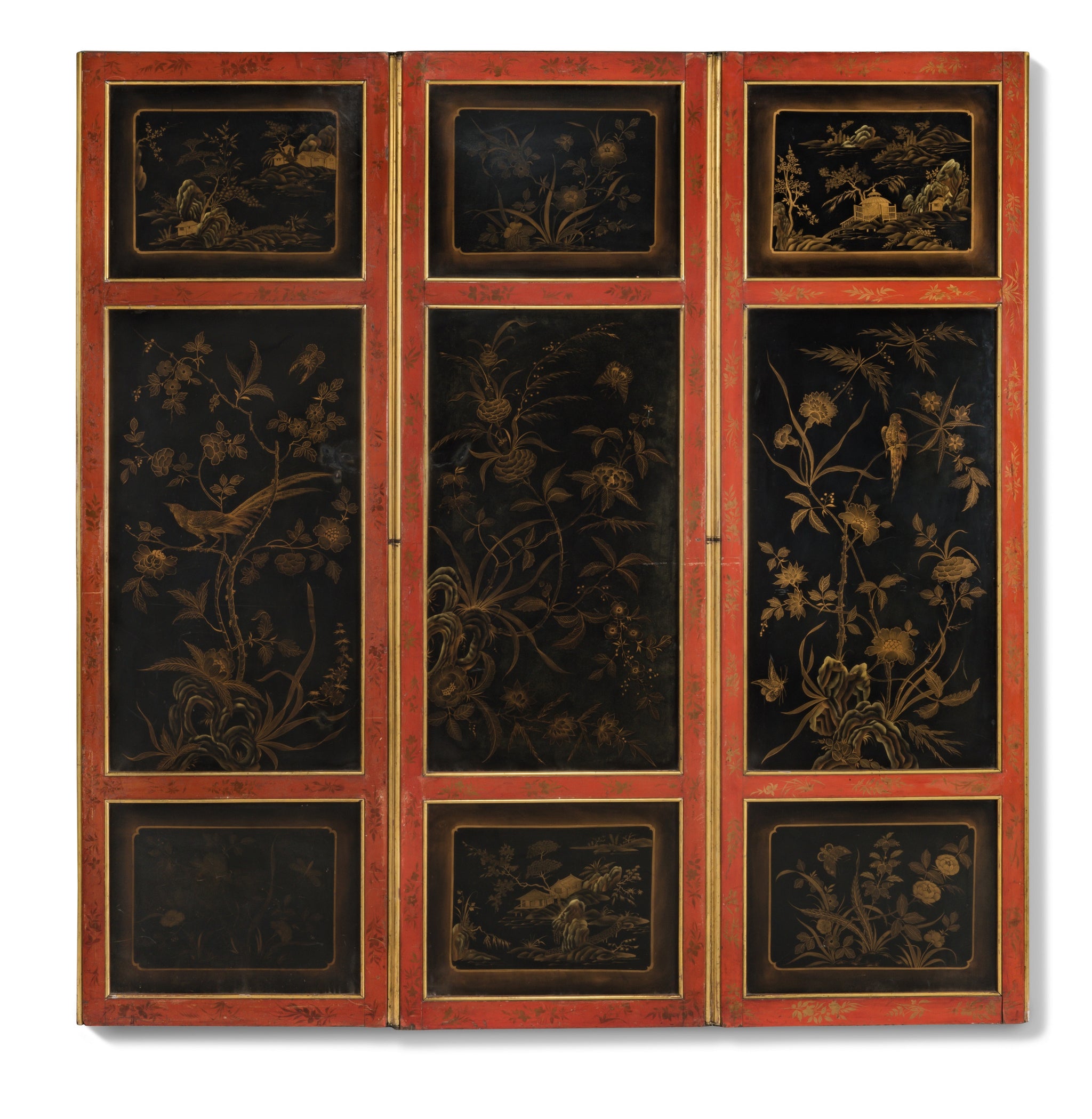 George III Pontypool Polychrome Tole Screen