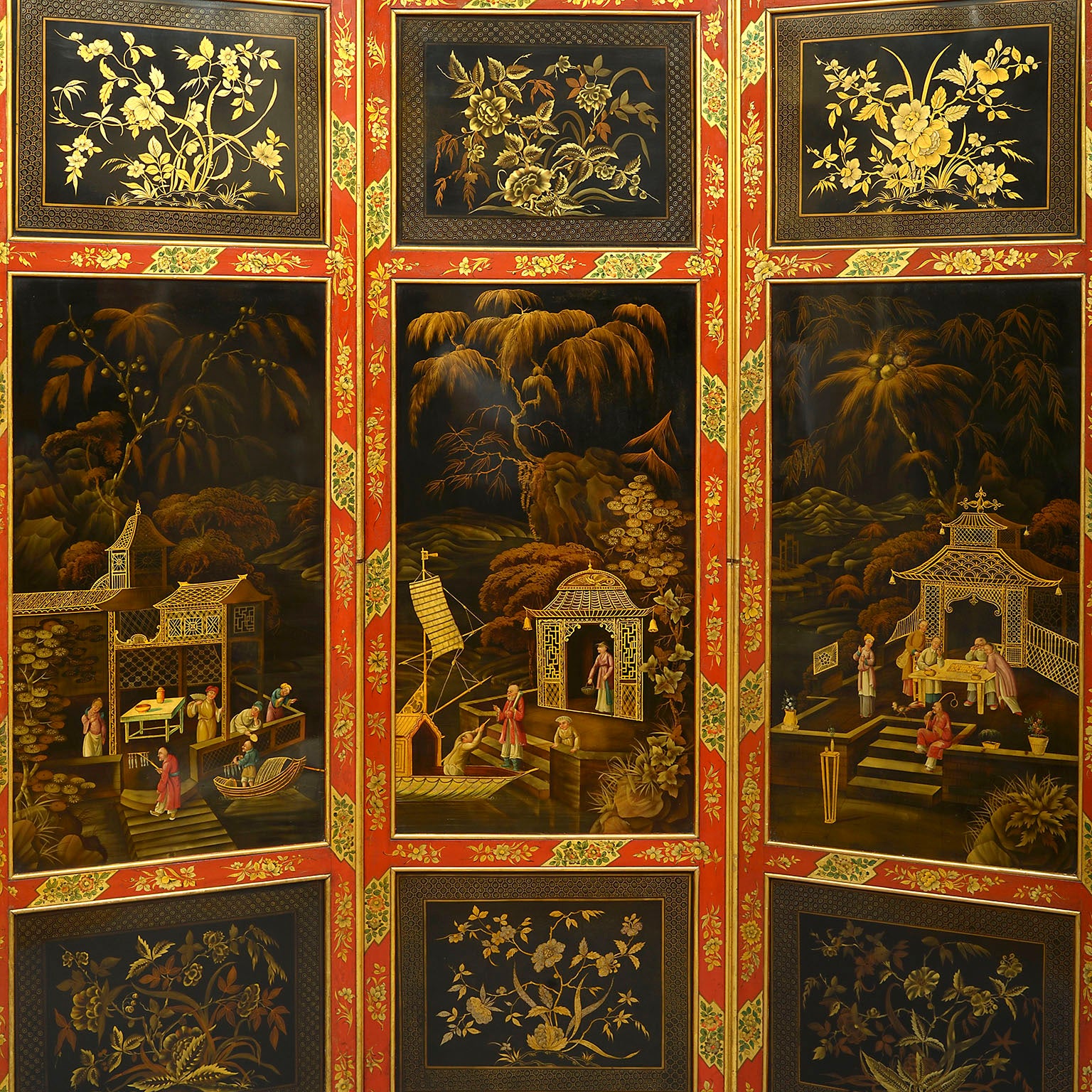 George III Pontypool Polychrome Tole Screen