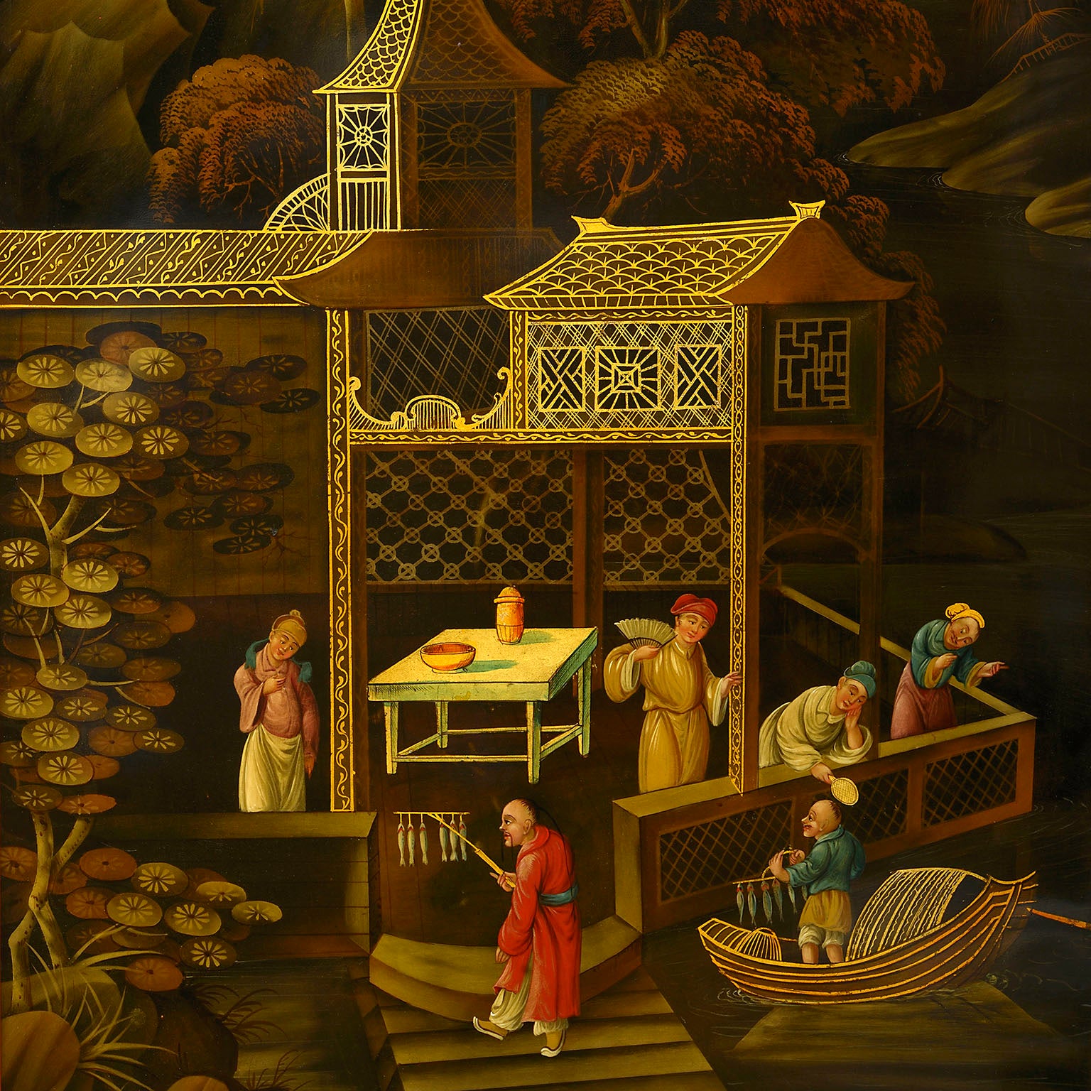 George III Pontypool Polychrome Tole Screen