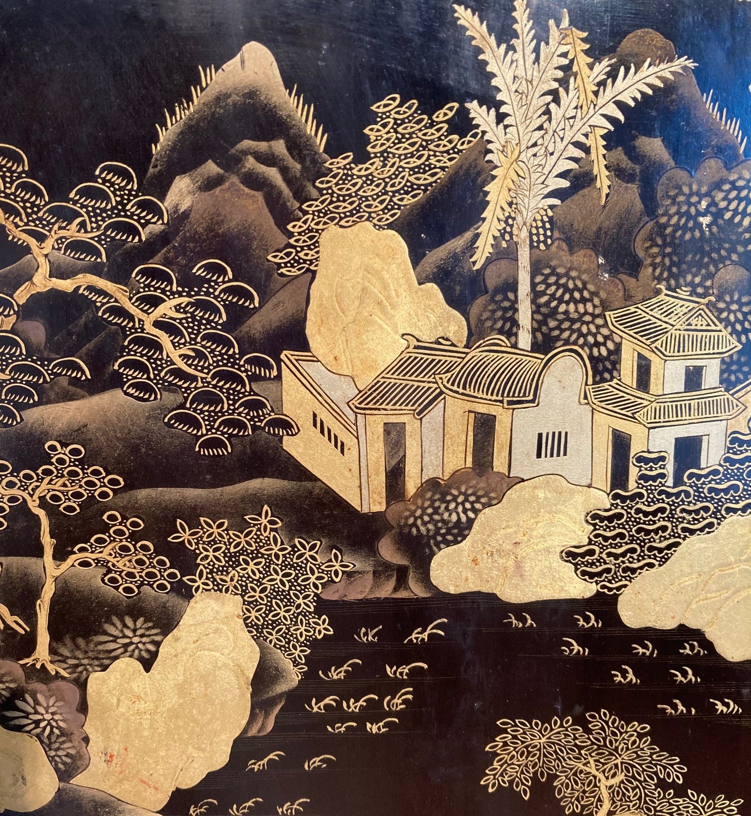 Chinese Export Lacquer Cabinet on Stand