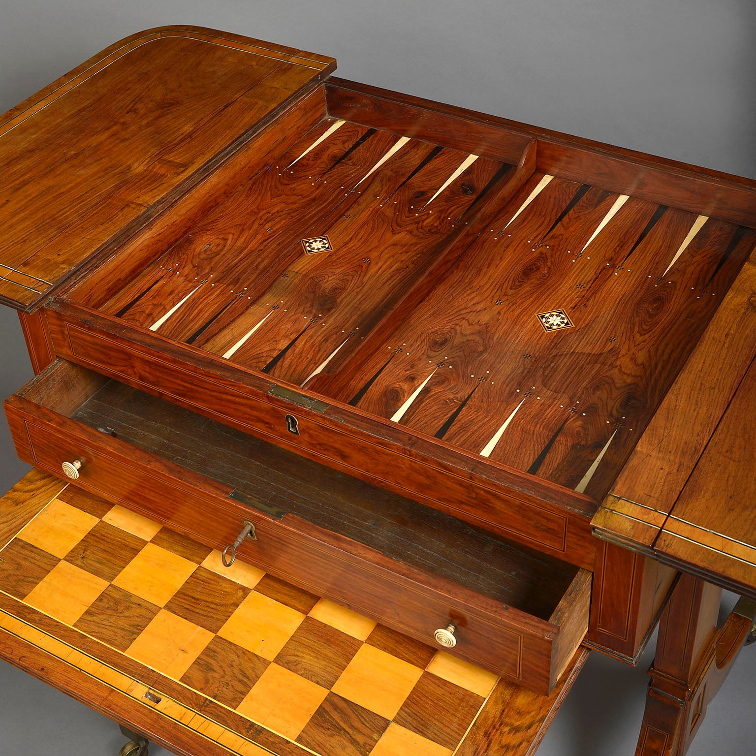Chinese Export Hardwood Games Table