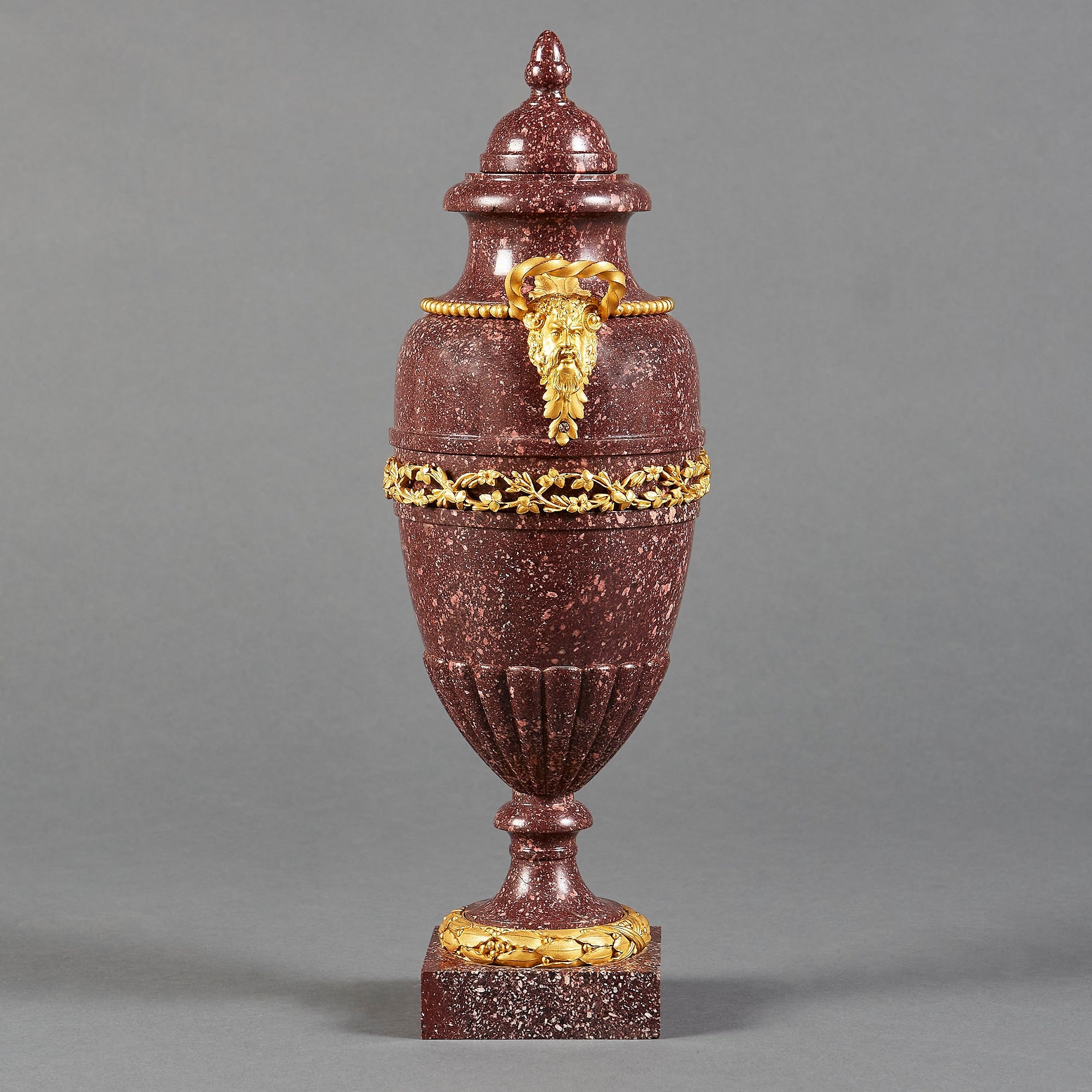 Pair of Porphyry Vases