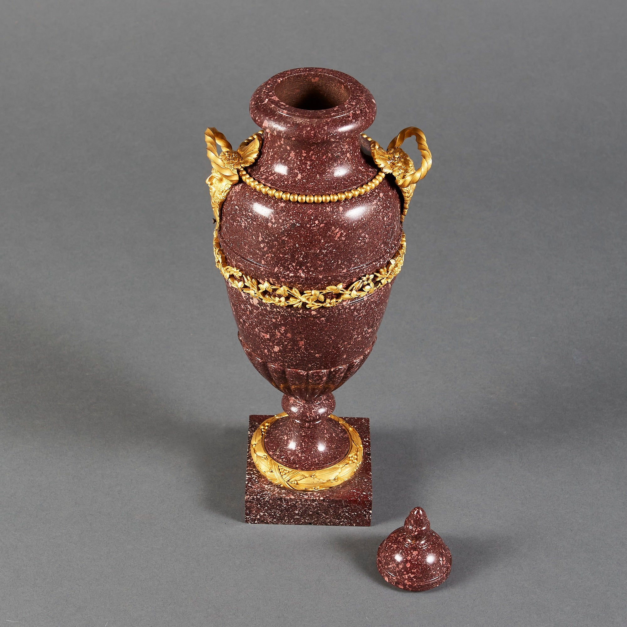 Pair of Porphyry Vases