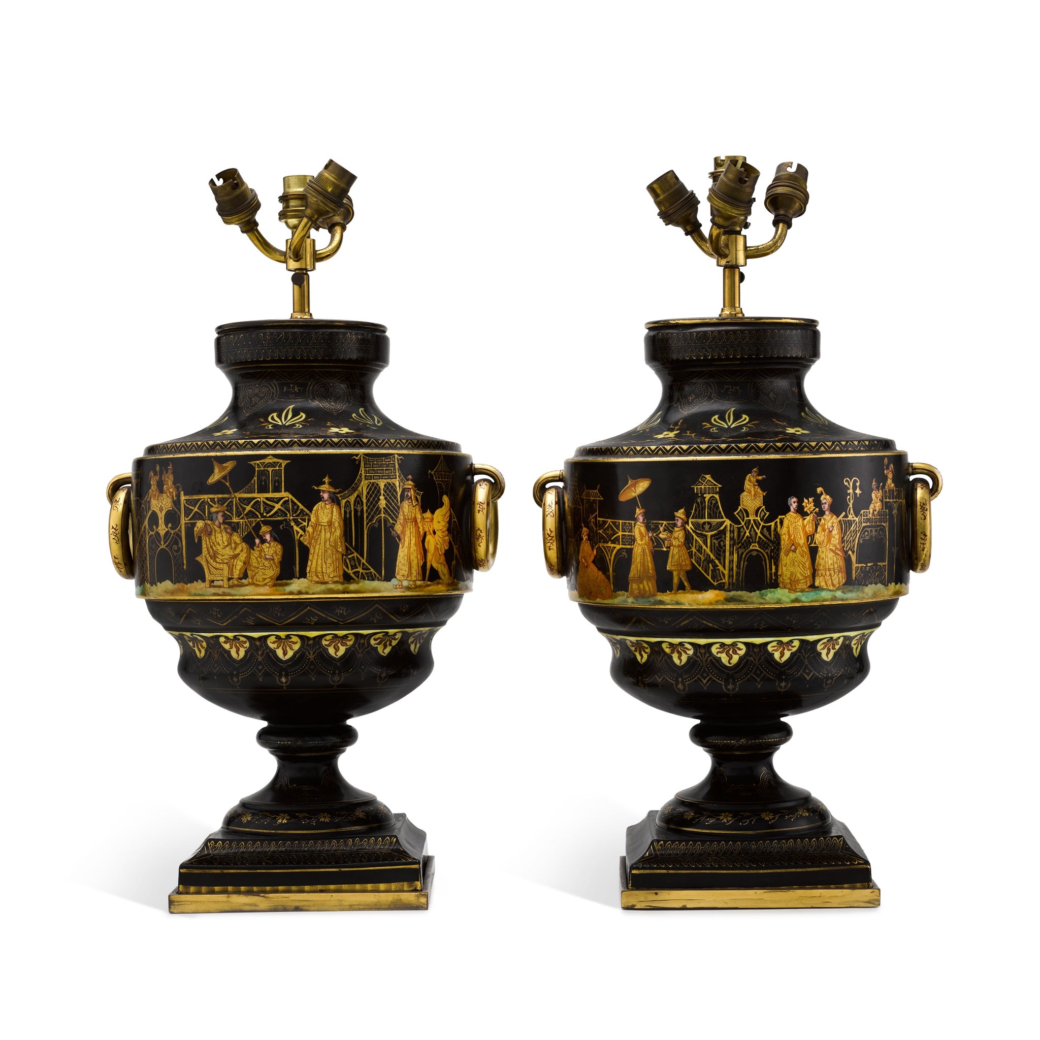 Pair of French Chinoiserie Lamps