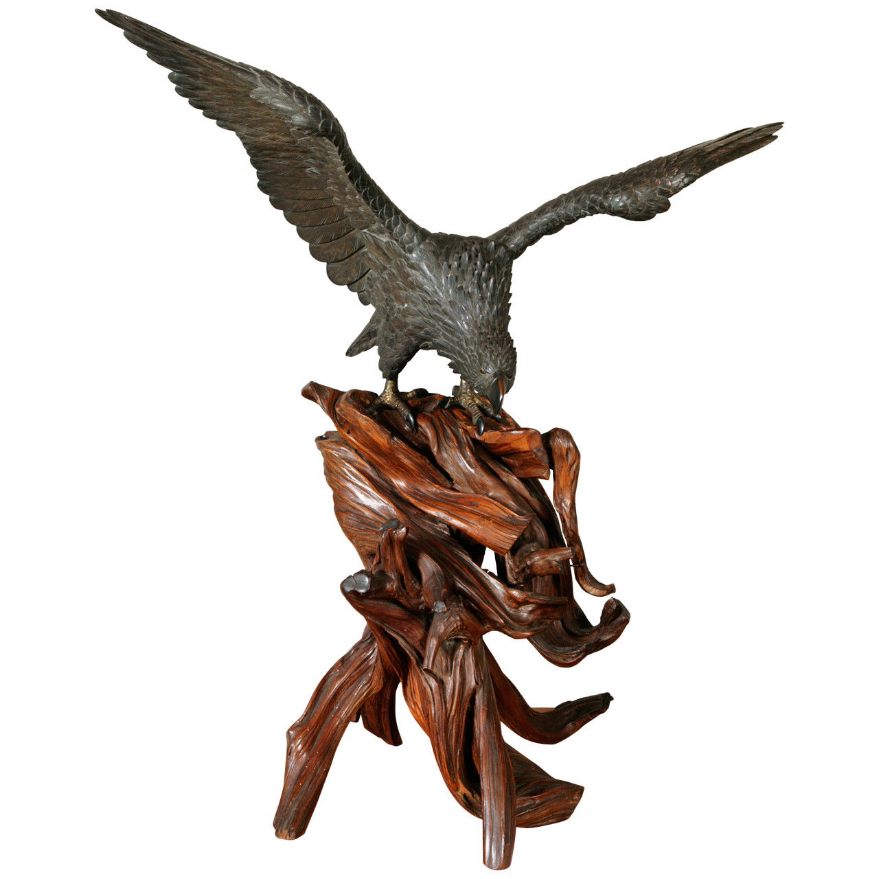 Japanese Bronze Eagle, Meiji Period, Circa 1880